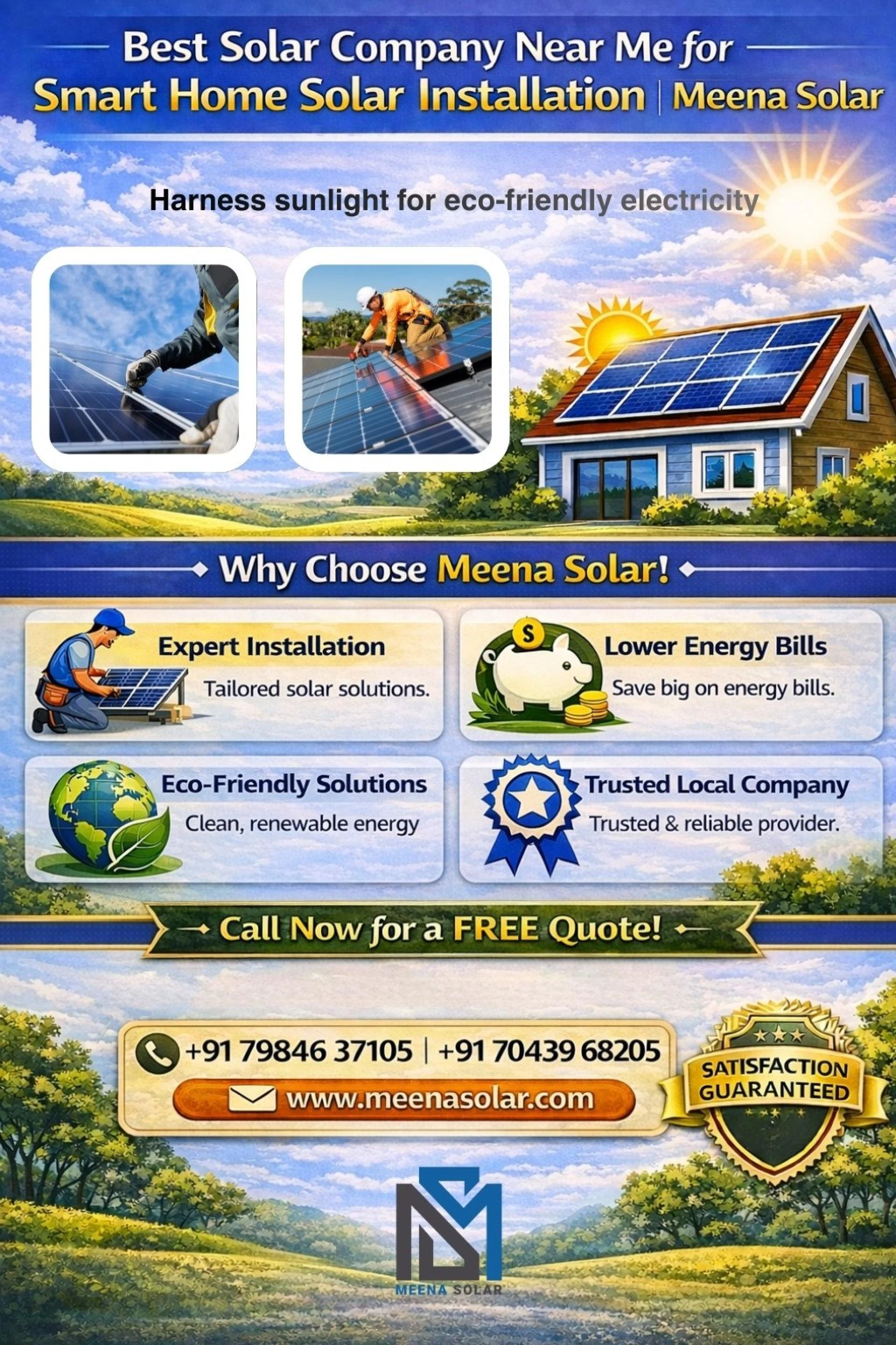 Best Solar Company Near Me for Smart Home Solar Installation | Meena Solar