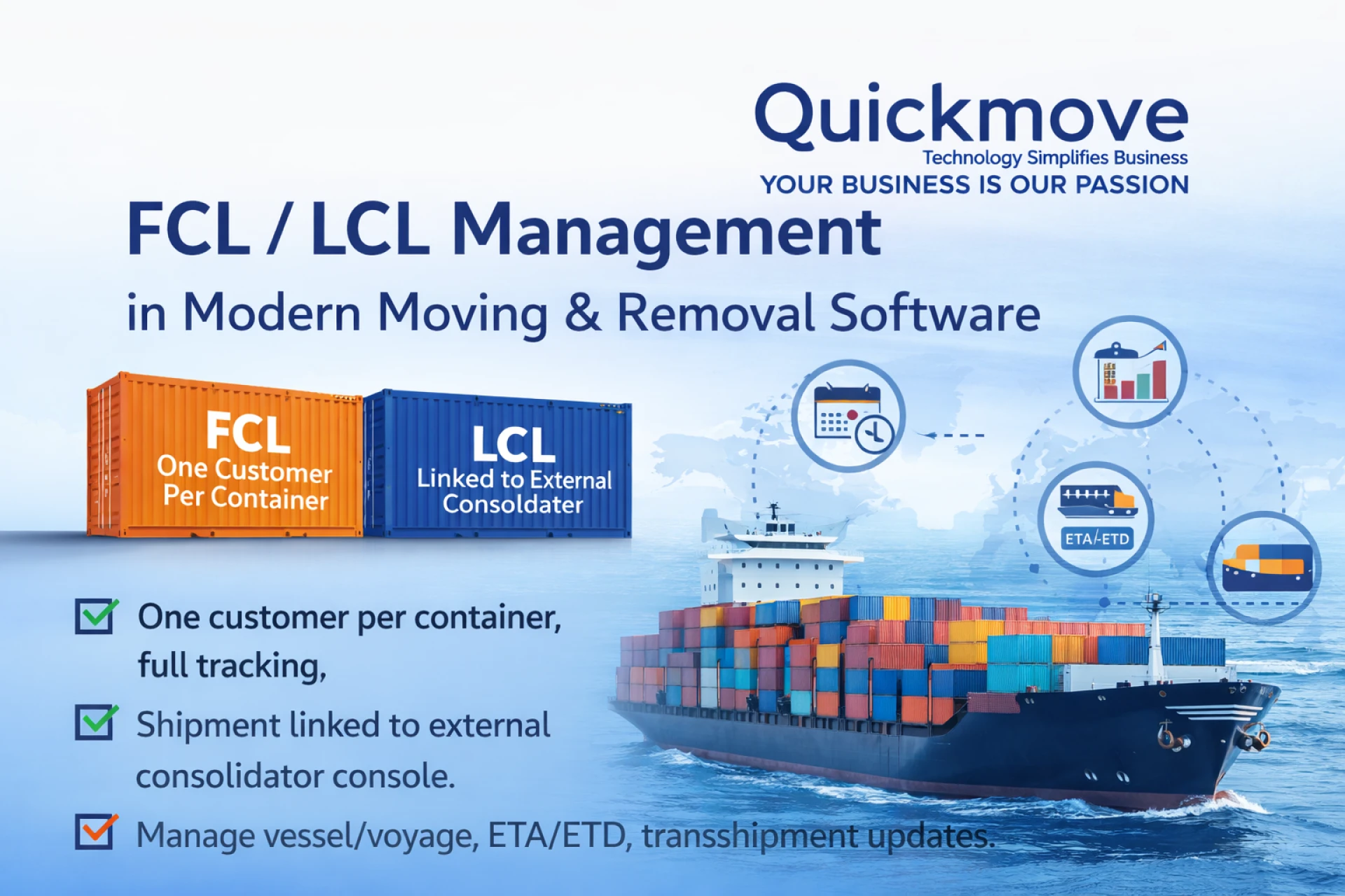 FCL / LCL Management in Modern Moving & Removal Software