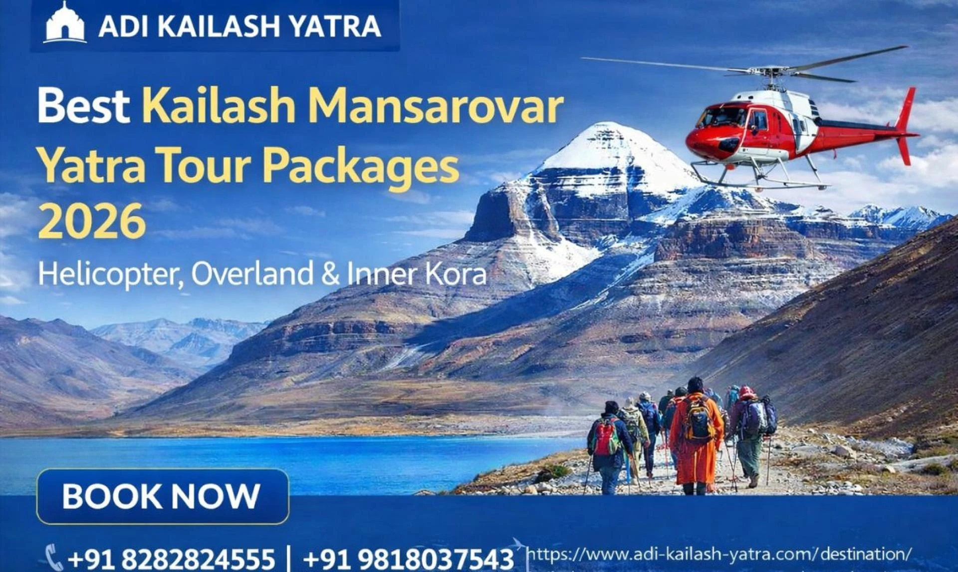 Best Kailash Mansarovar Yatra Tour Packages 2026 – Helicopter, Overland & Inner Kora