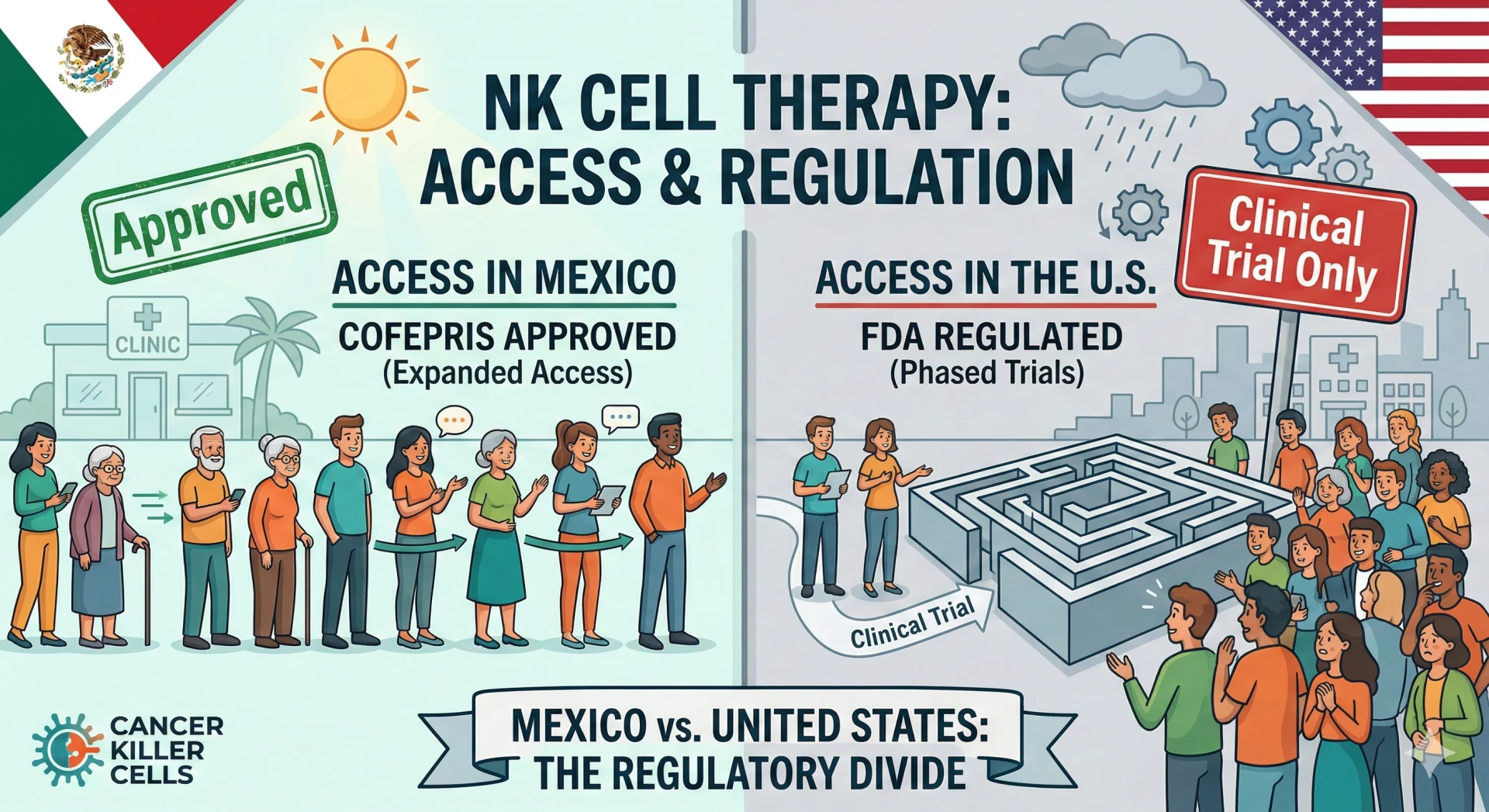 NK Cell Therapy in Mexico vs United States: Regulatory Differences
