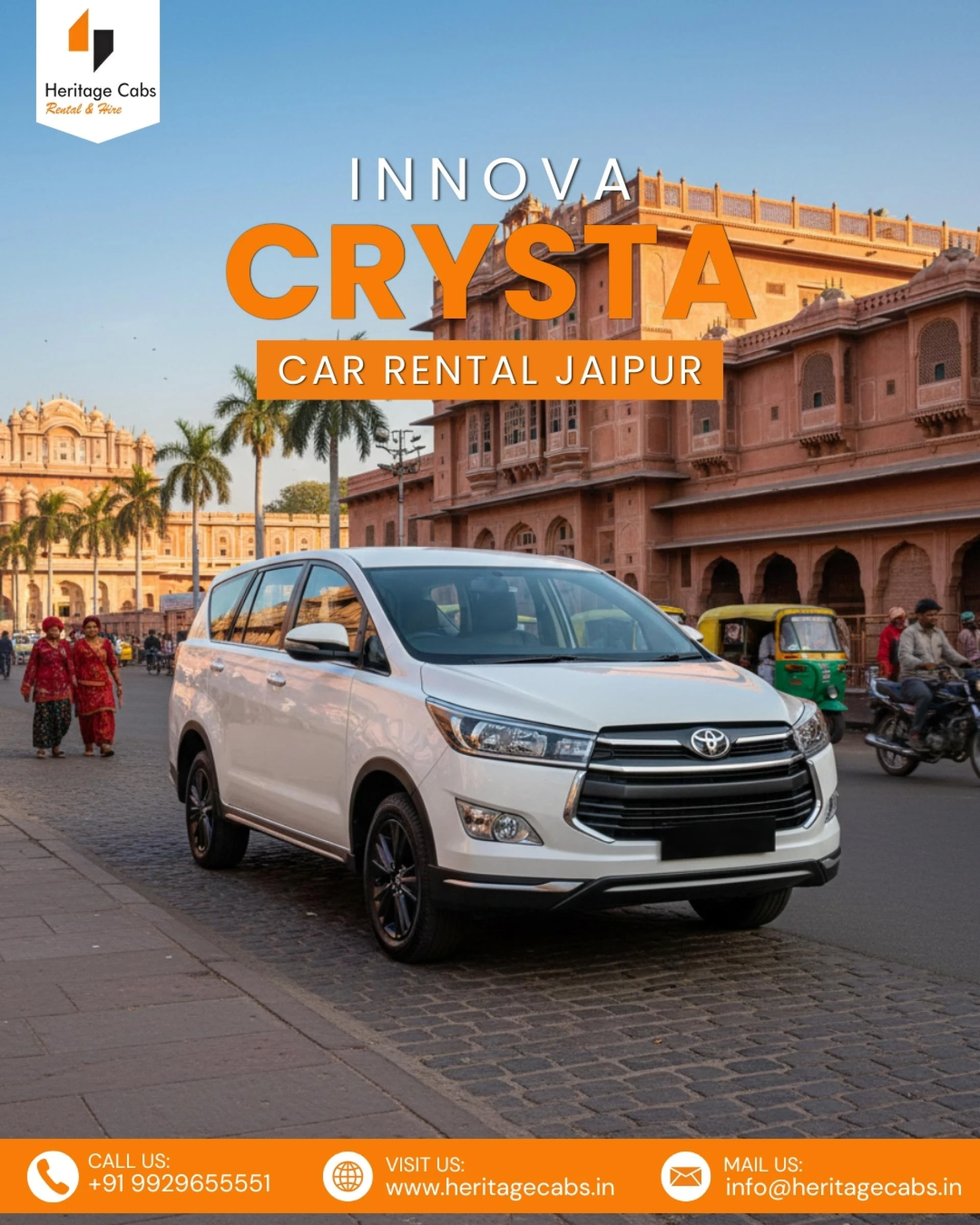 Innova Crysta Car Rental Jaipur | Comfortable Travel