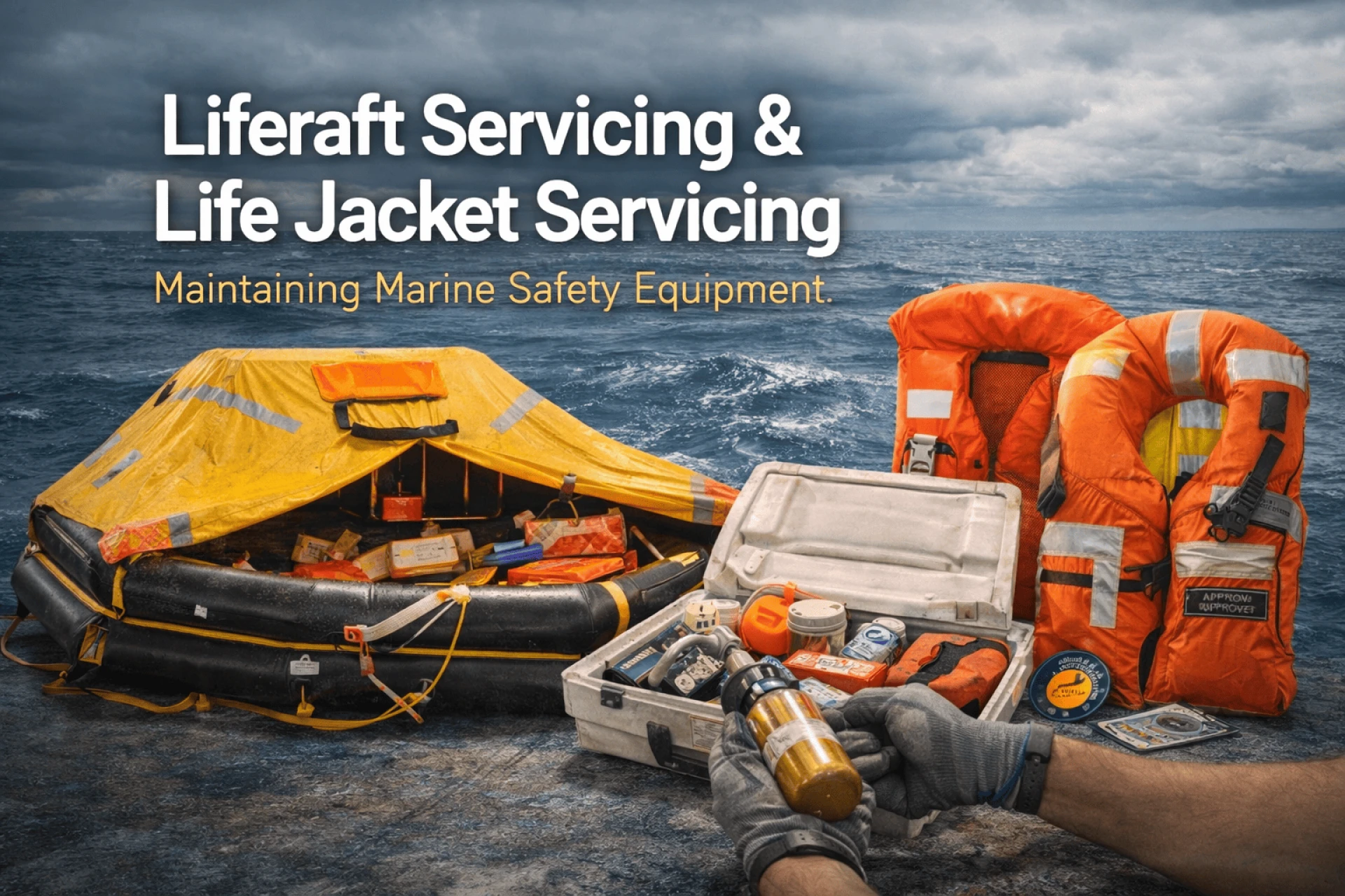 Why Liferaft Servicing and Life Jacket Servicing Are Critical for Marine Safety
