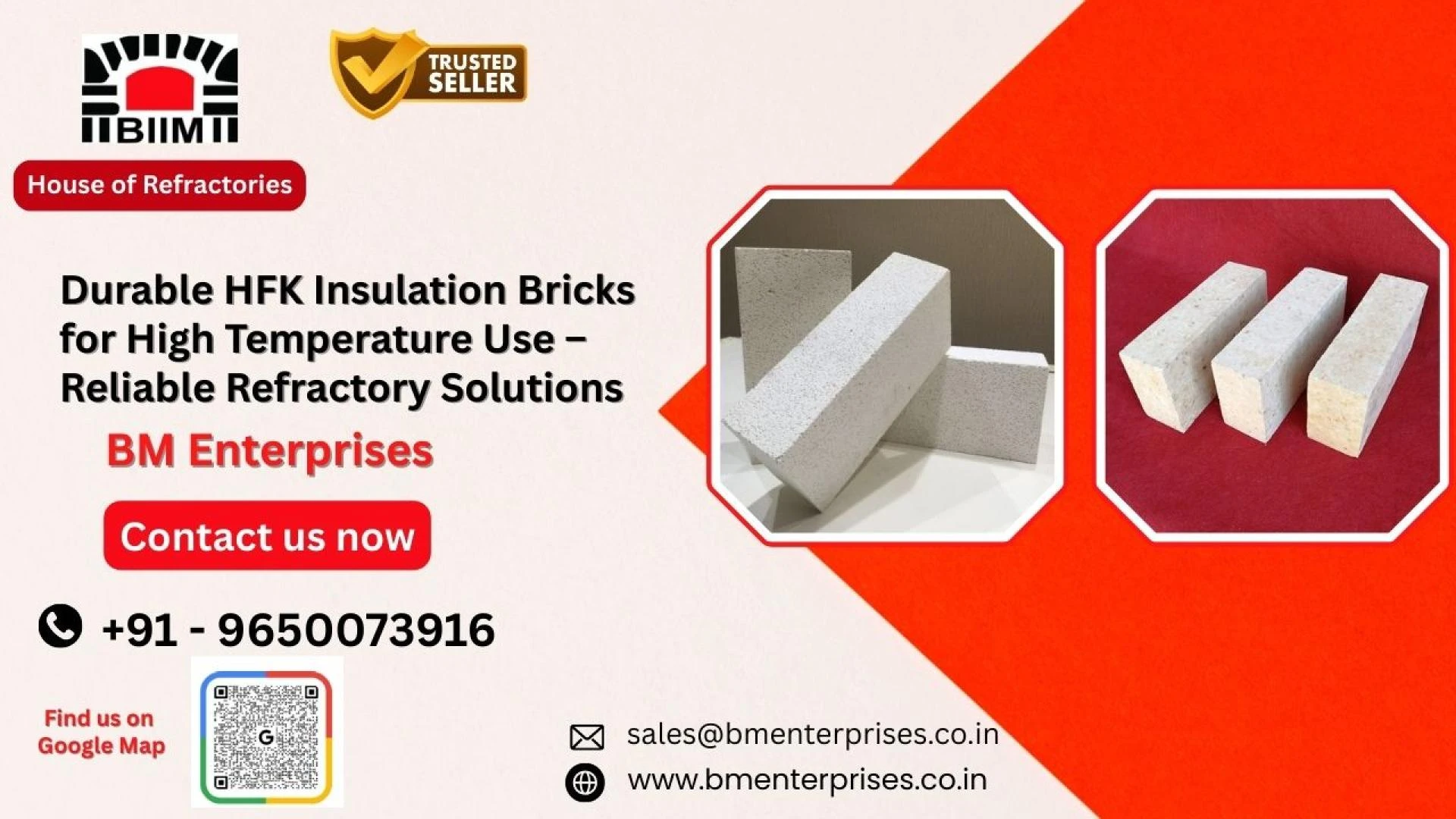 Durable HFK Insulation Bricks for High Temperature Use – Reliable Refractory Solutions by BM Enterprises