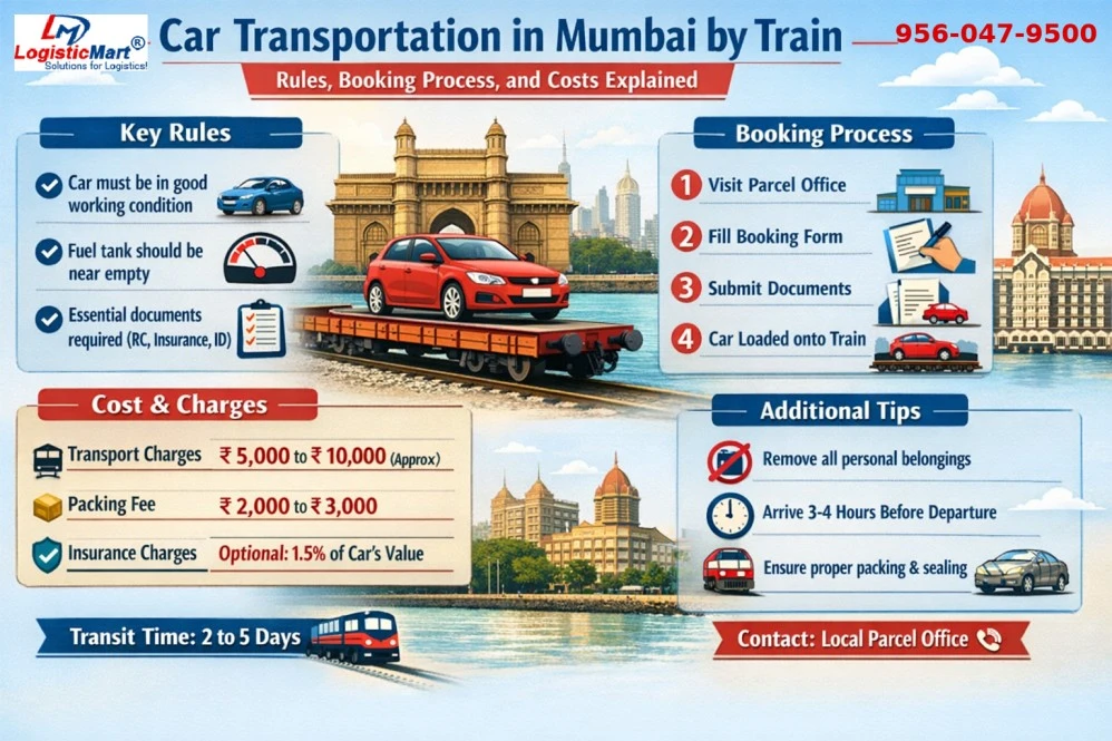 Car Transportation in Mumbai by Train: Rules, Booking Process, and Costs Explained