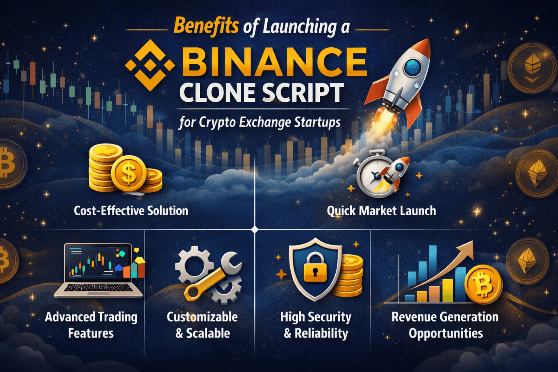 Benefits of Launching a Binance Clone Script for Crypto Exchange Startups