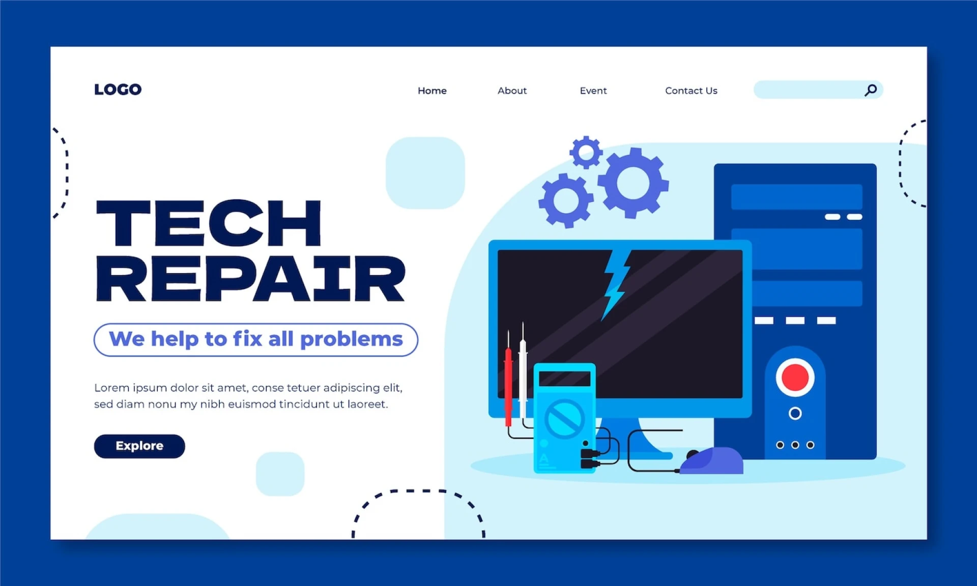 Responsive Computer Repair WordPress Themes for IT and Laptop Repair Services