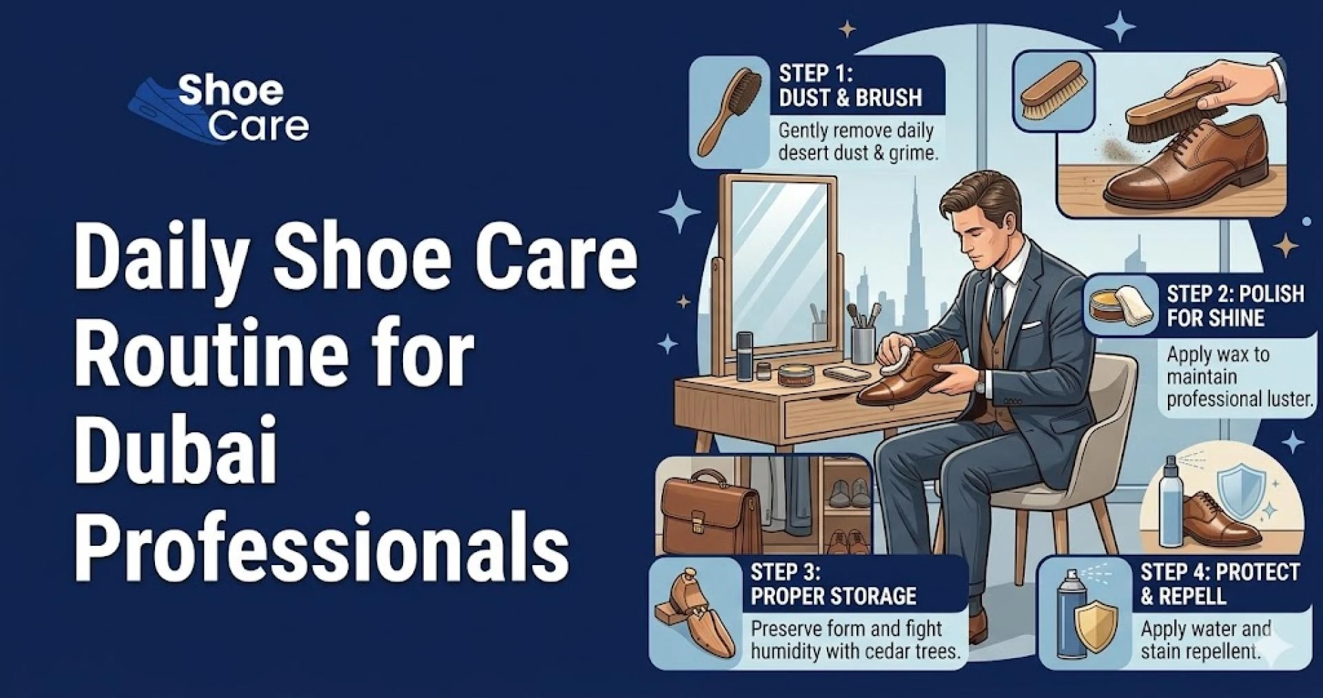 Daily Shoe Care Routine for Dubai Professionals