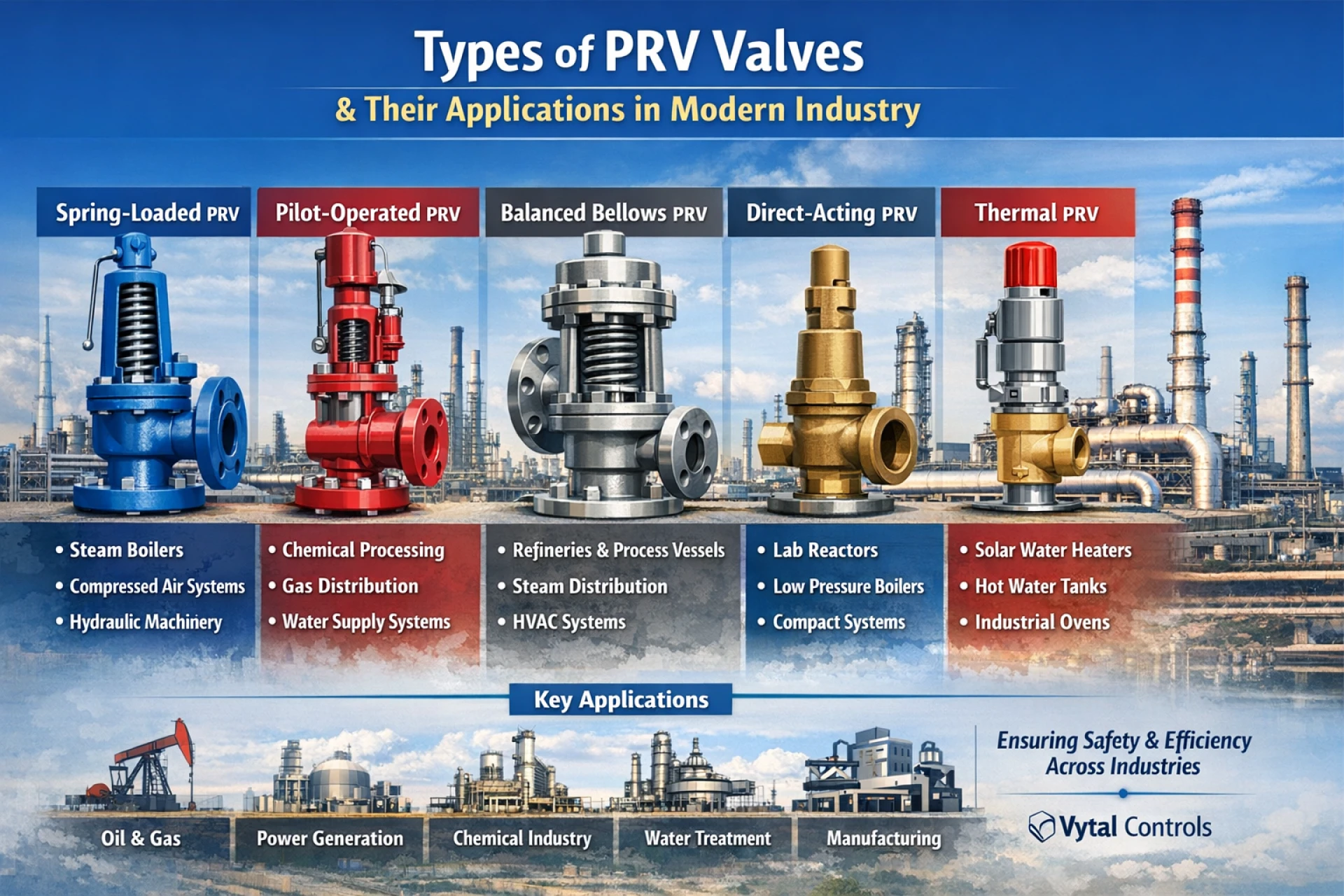 Types of PRV Valves and Their Applications in Modern Industry