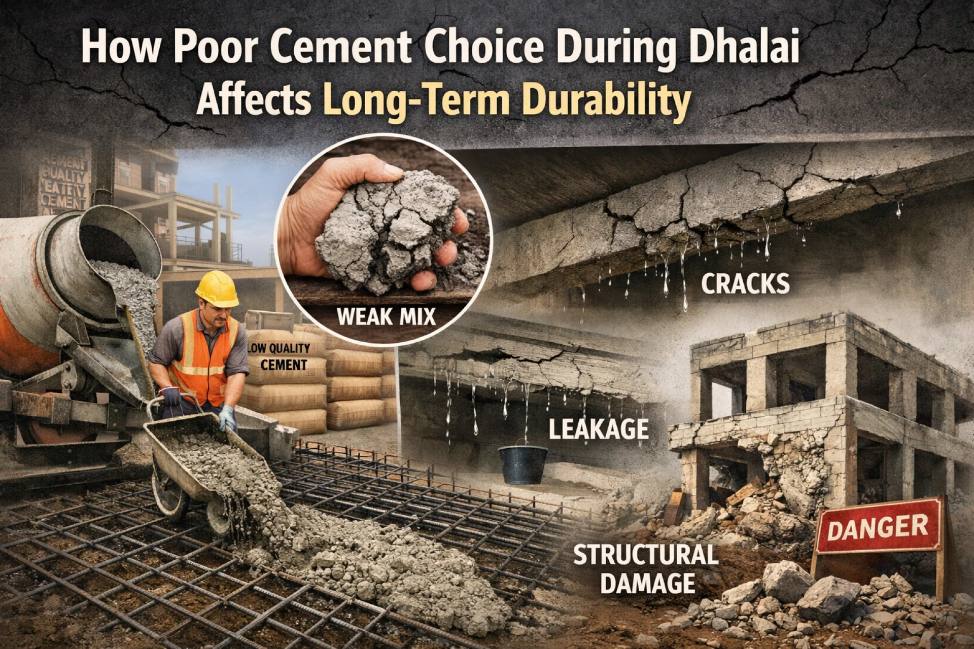 How Poor Cement Choice During Dhalai Affects Long-Term Durability