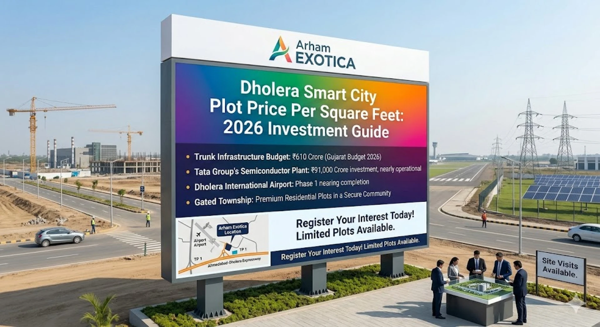 Dholera smart city plot price per square feet