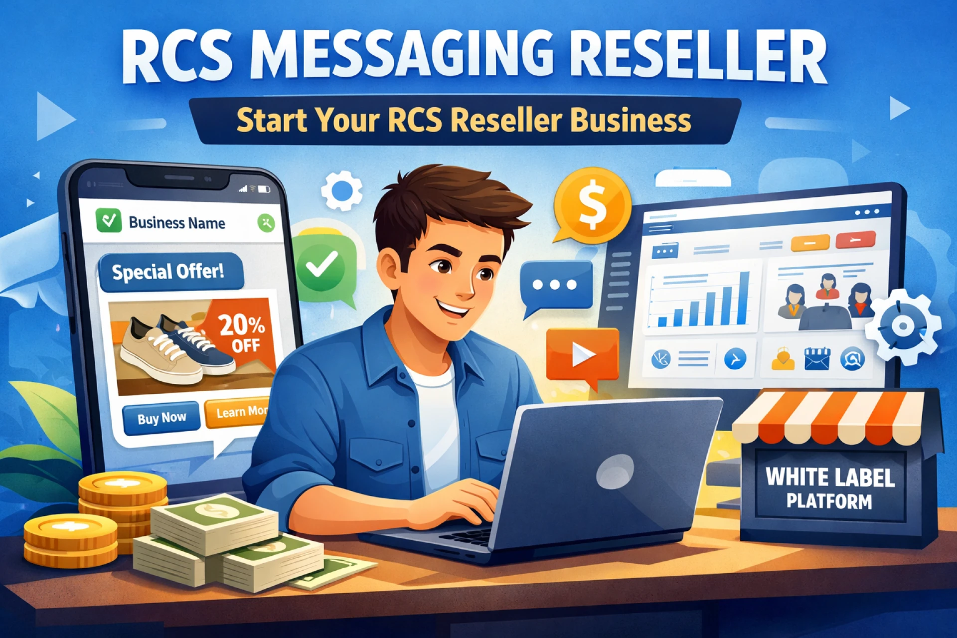 RCS Messaging Reseller: Start Without Tech