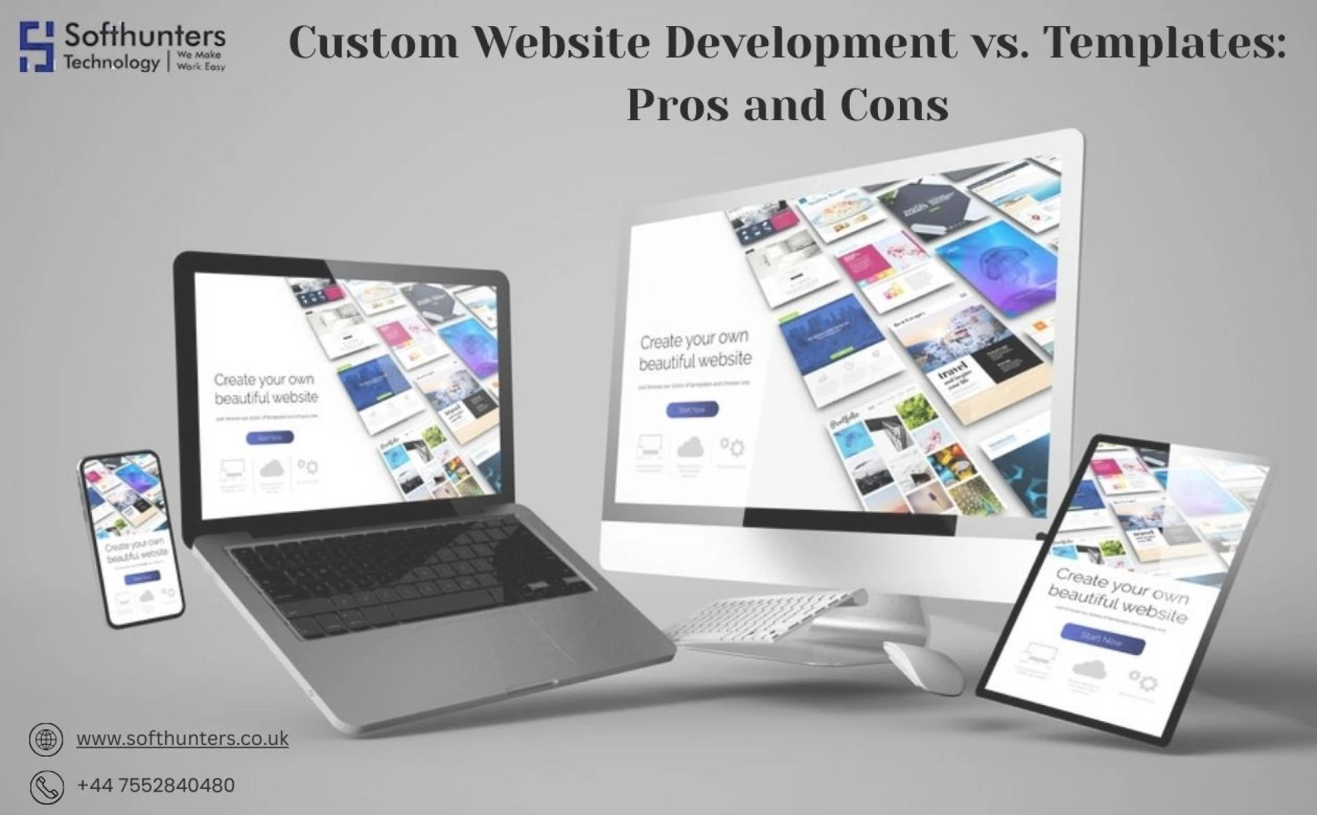 Custom Website Development vs. Templates: Pros and Cons