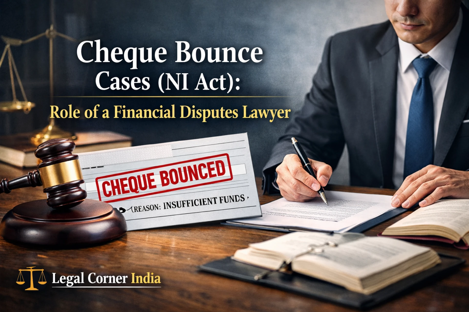 Cheque Bounce Cases (NI Act): Role of a Financial Disputes Lawyer