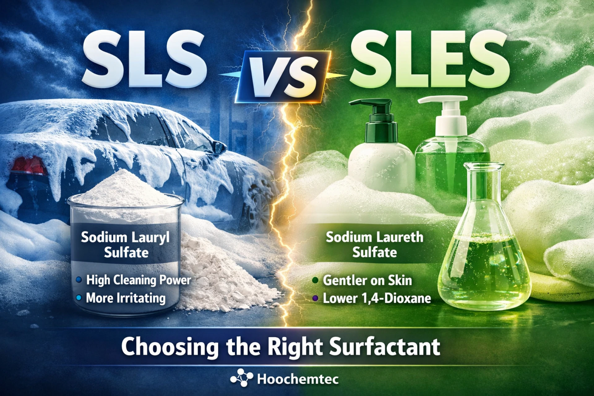 Decoding Surfactants: Why the Choice Between SLS and SLES Matters for Your Product’s Success
