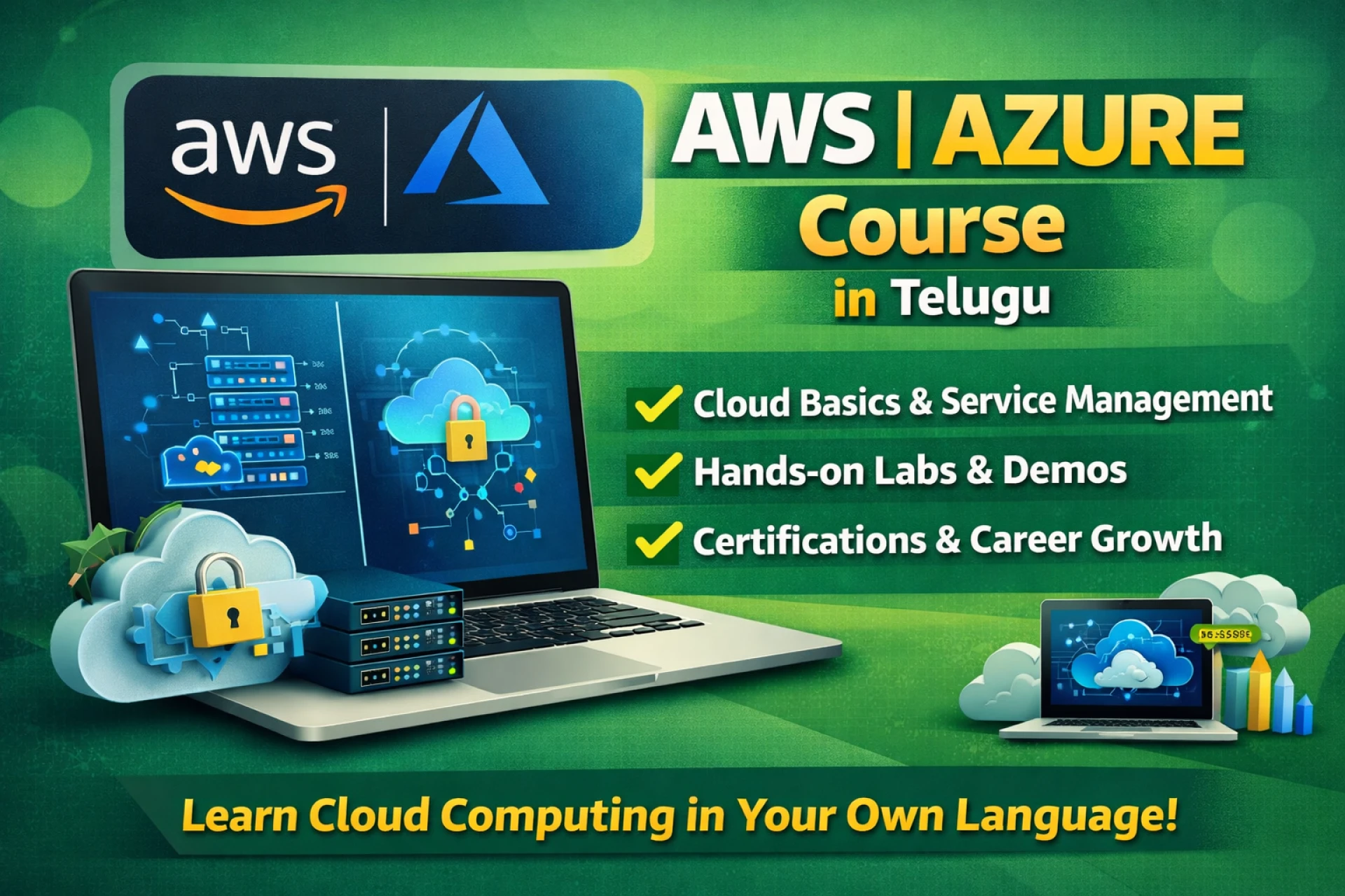 Practical Cloud Skills for Freshers AWS | AZURE Course in Telugu