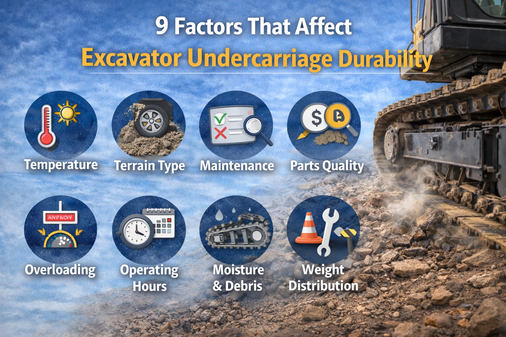 9 Factors That Affect Excavator Undercarriage Durability