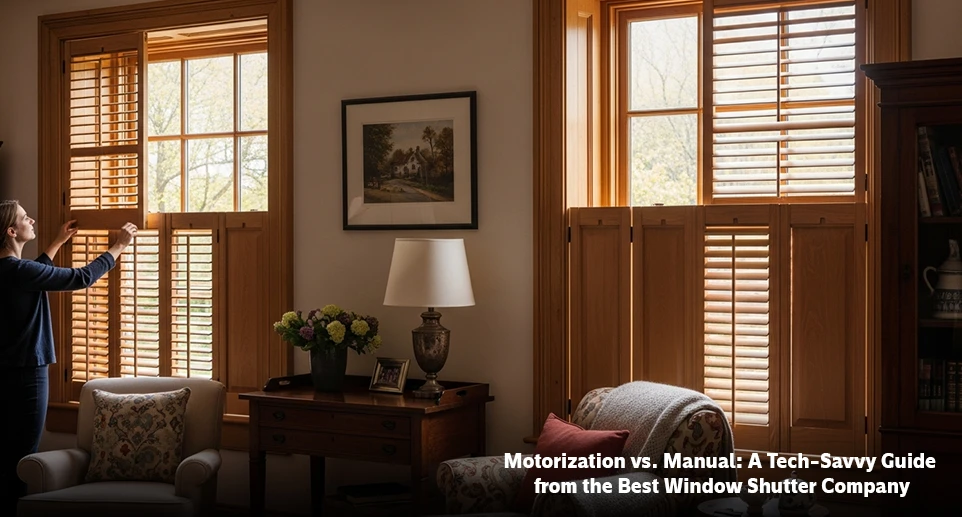 Motorization vs. Manual A Tech-Savvy Guide from the Best Window Shutter Company