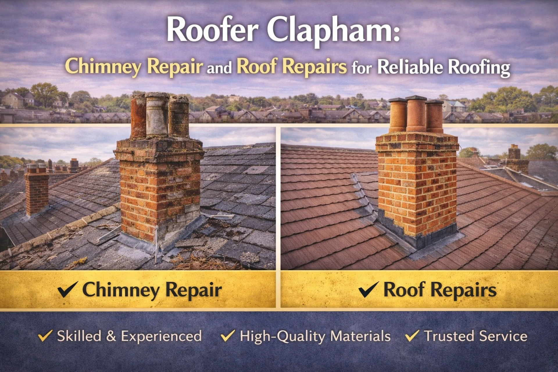 Roofer Clapham: Chimney Repair and Roof Repairs for Reliable Roofing
