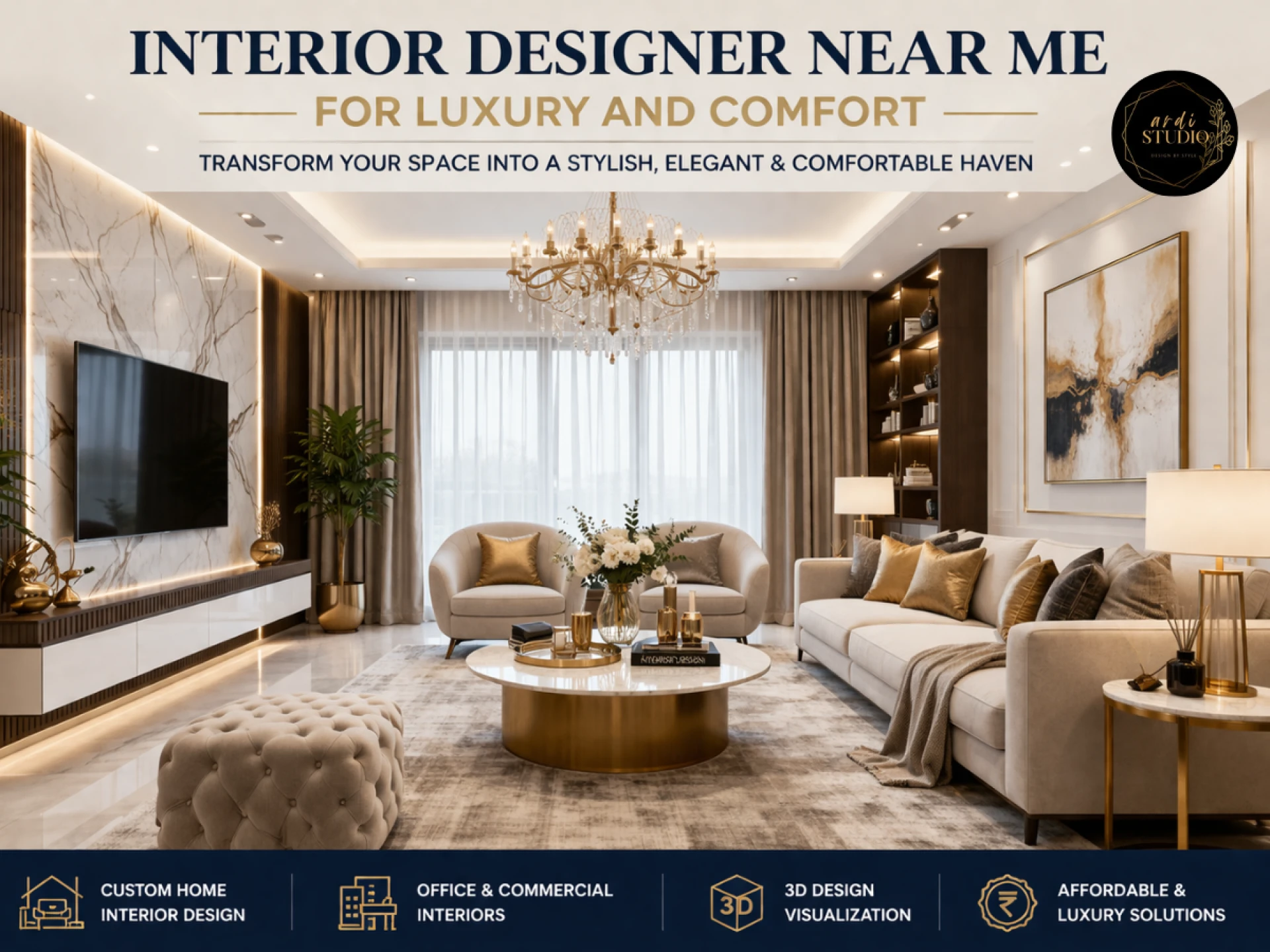 Interior Designer Near Me for Luxury and Comfort