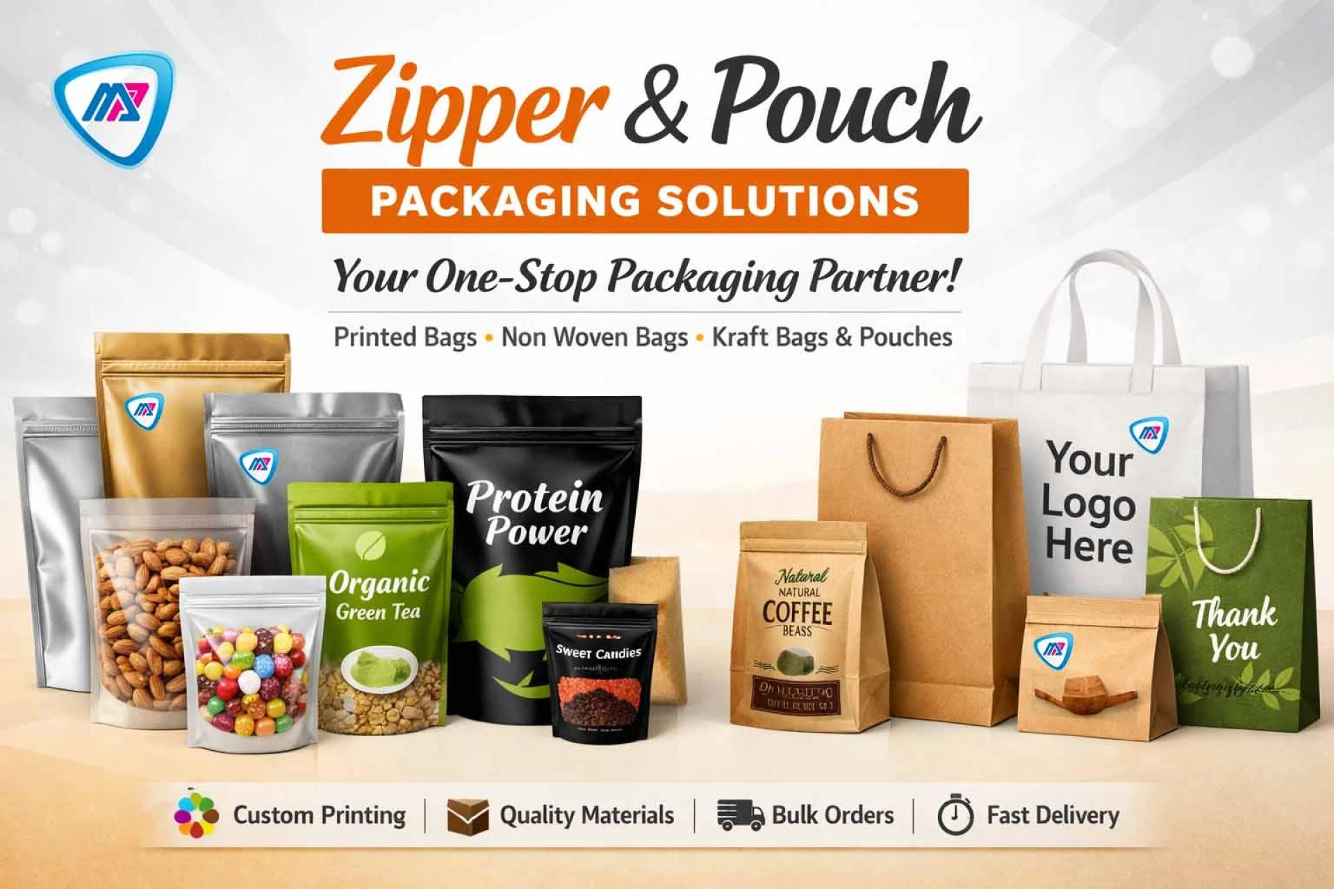 Zipper & Pouch Packaging for all industries and products