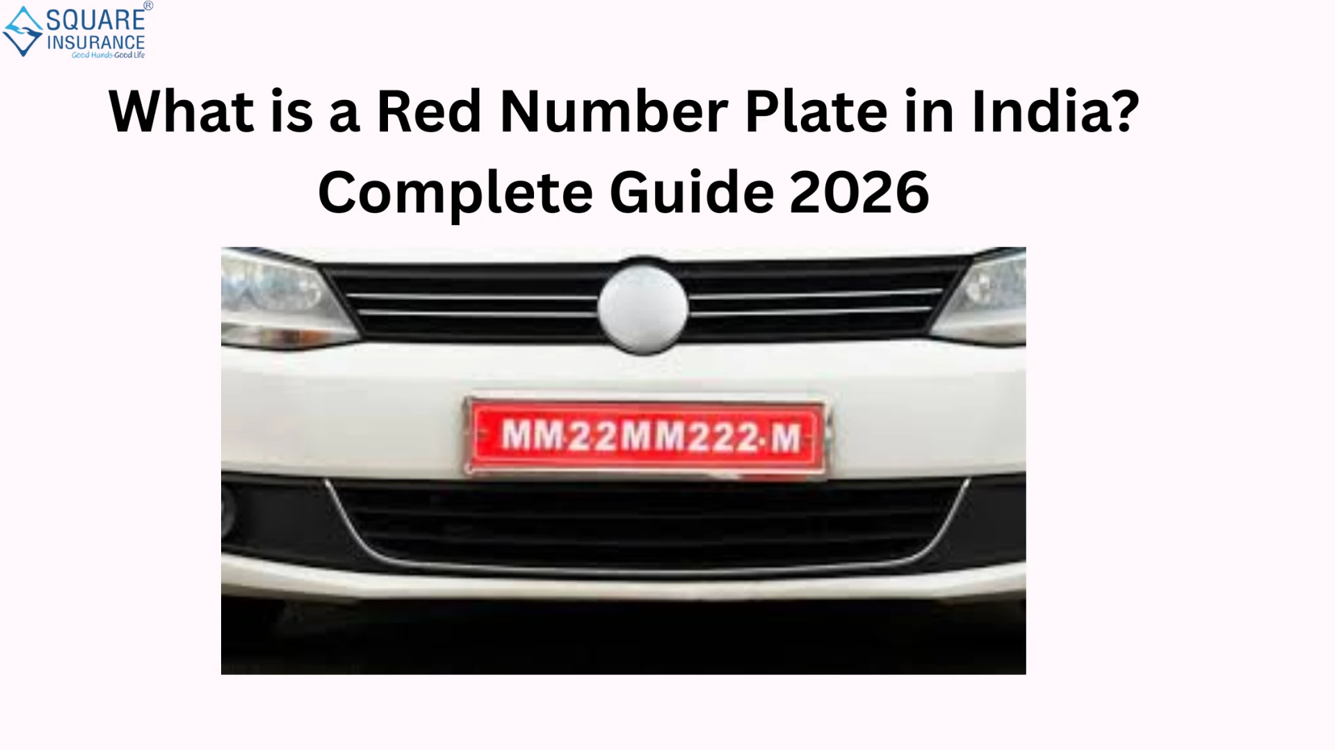 What is a Red Number Plate in India? Complete Guide 2026