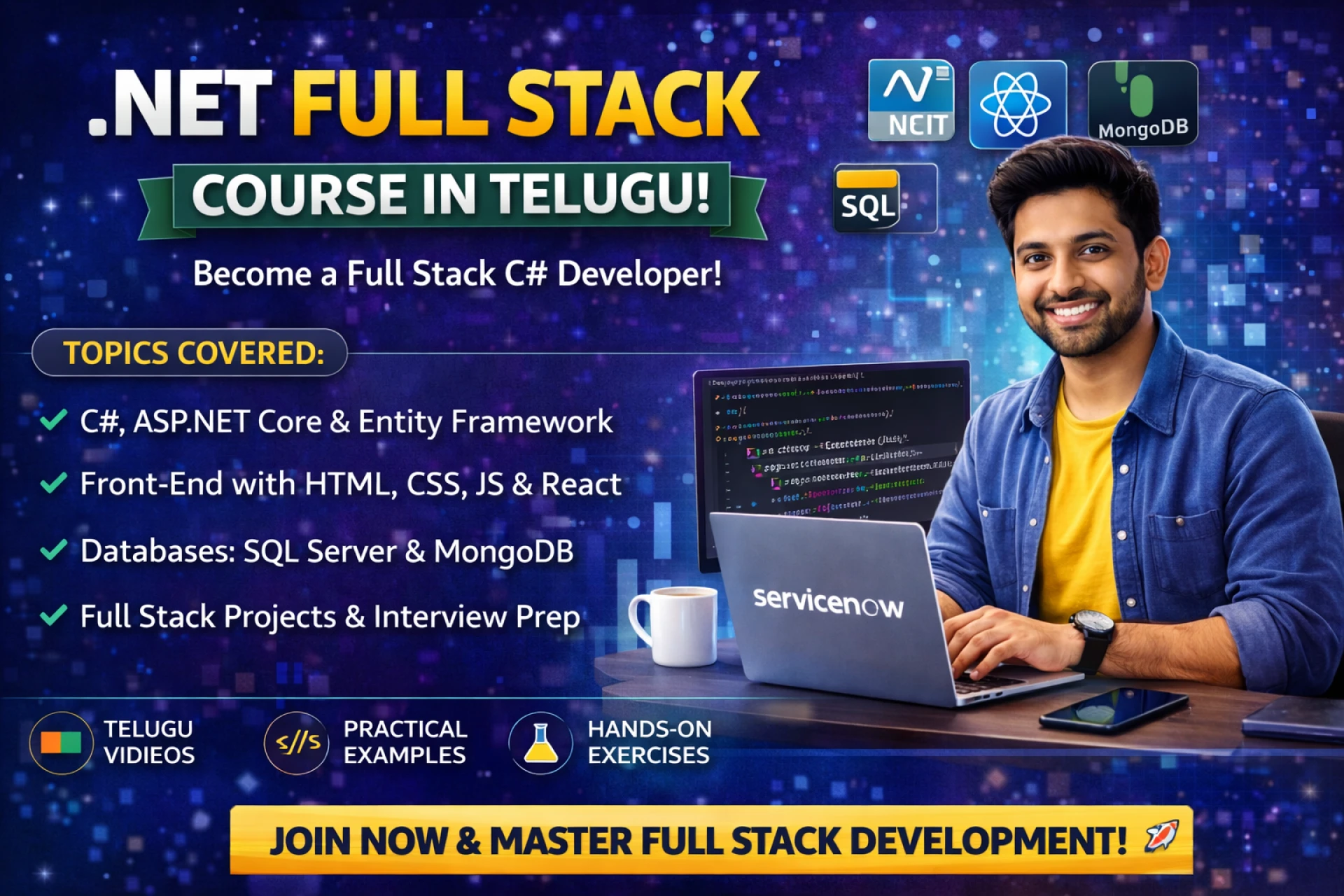 Resume‑Ready .NET Portfolio .NET Full Stack Course in Telugu