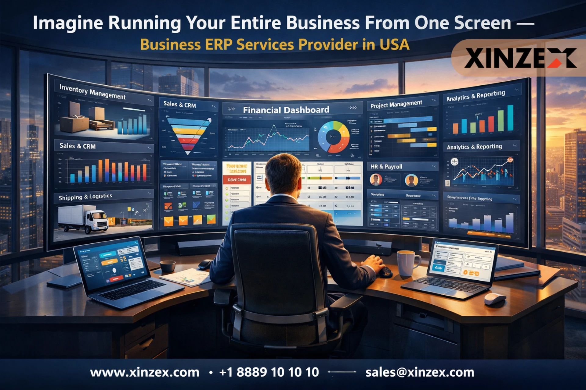 Imagine Running Your Entire Business From One Screen — Business ERP Services Provider company in USA It Real