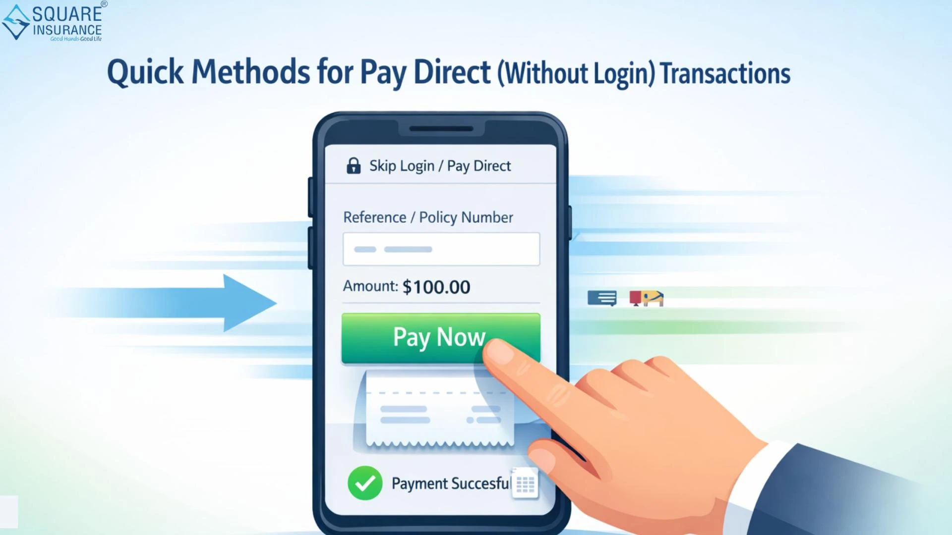 Quick Methods for pay direct (without login) Transactions