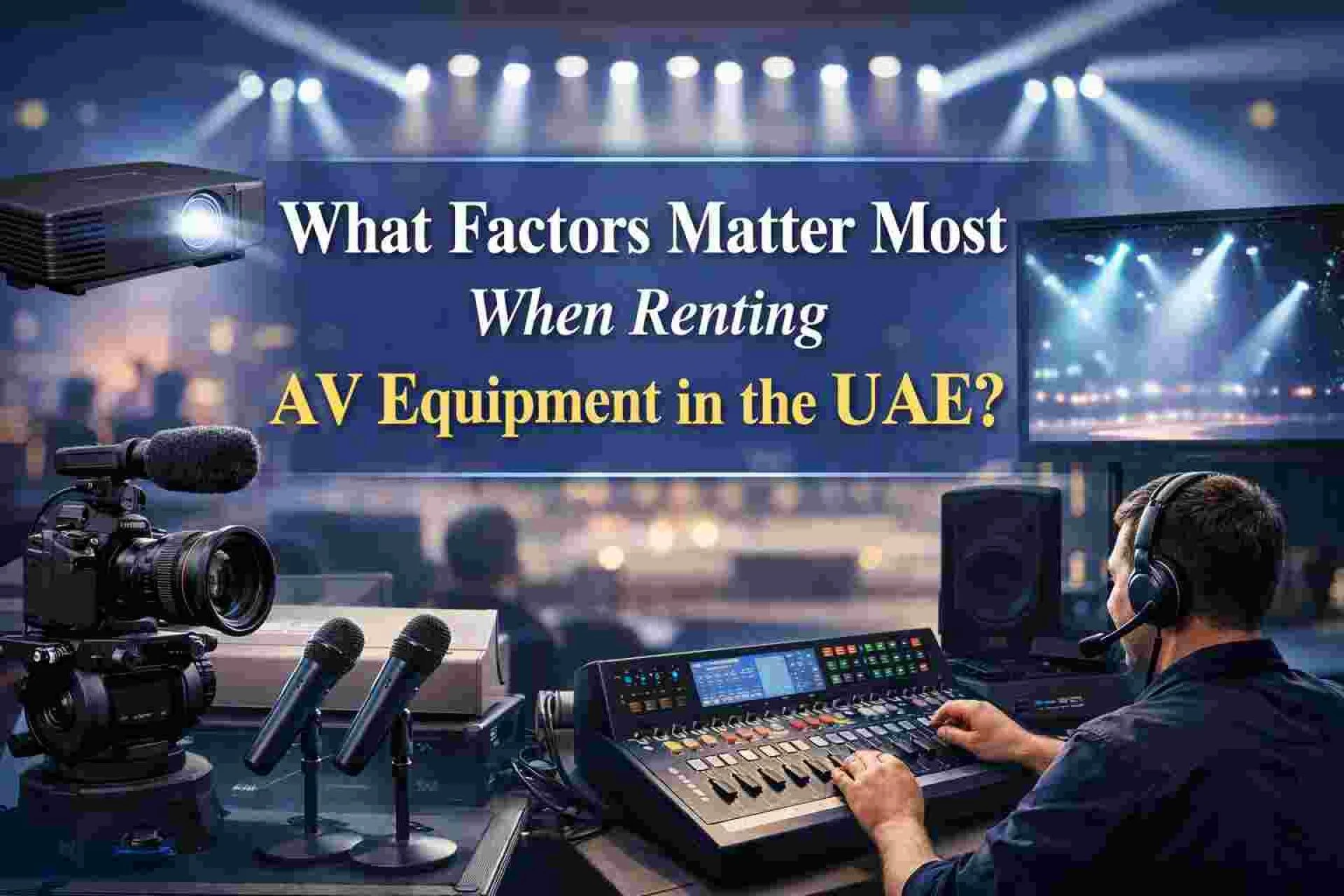 What Factors Matter Most When Renting AV Equipment in the UAE?