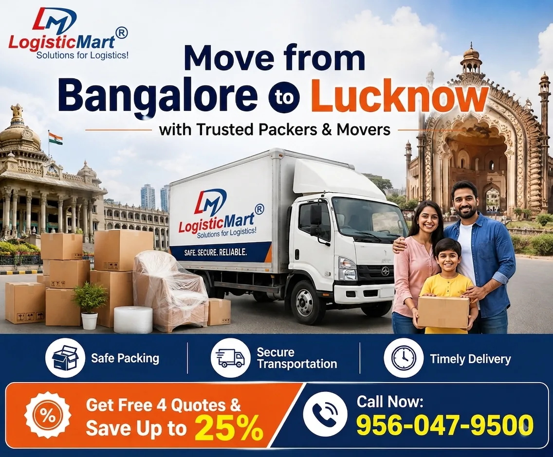 Cost Saving with Packers and Movers in Bangalore to Lucknow: Full vs. Shared Truck