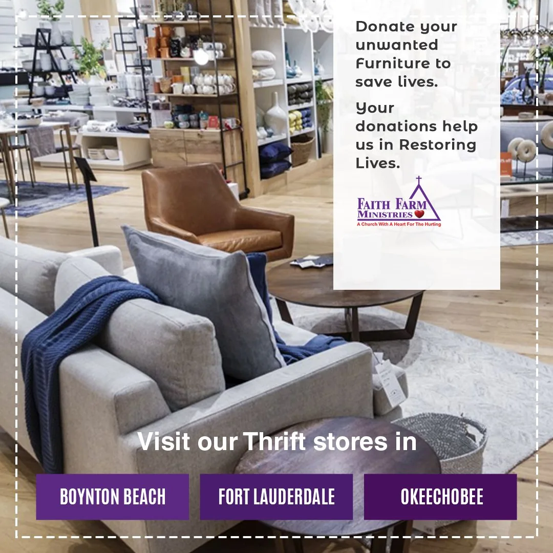 Schedule Furniture Donation Pick Up in Florida – Free & Easy | Faith Farm Ministries