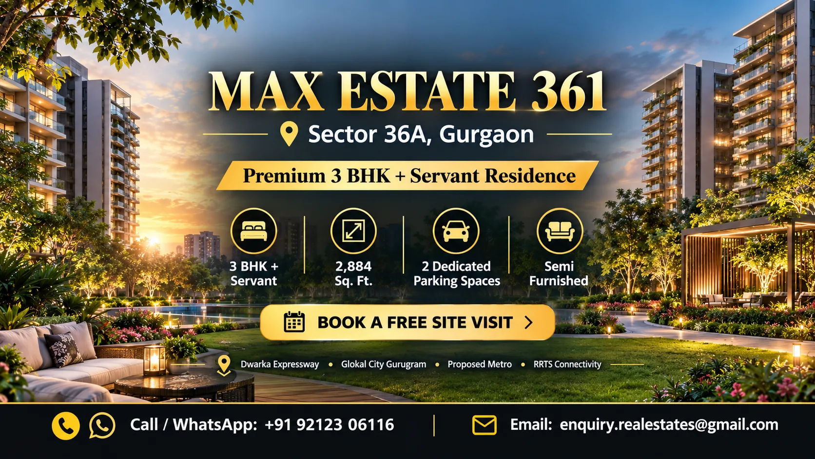 Modern Lifestyle at Max Estate 361 Sector 36A Gurgaon