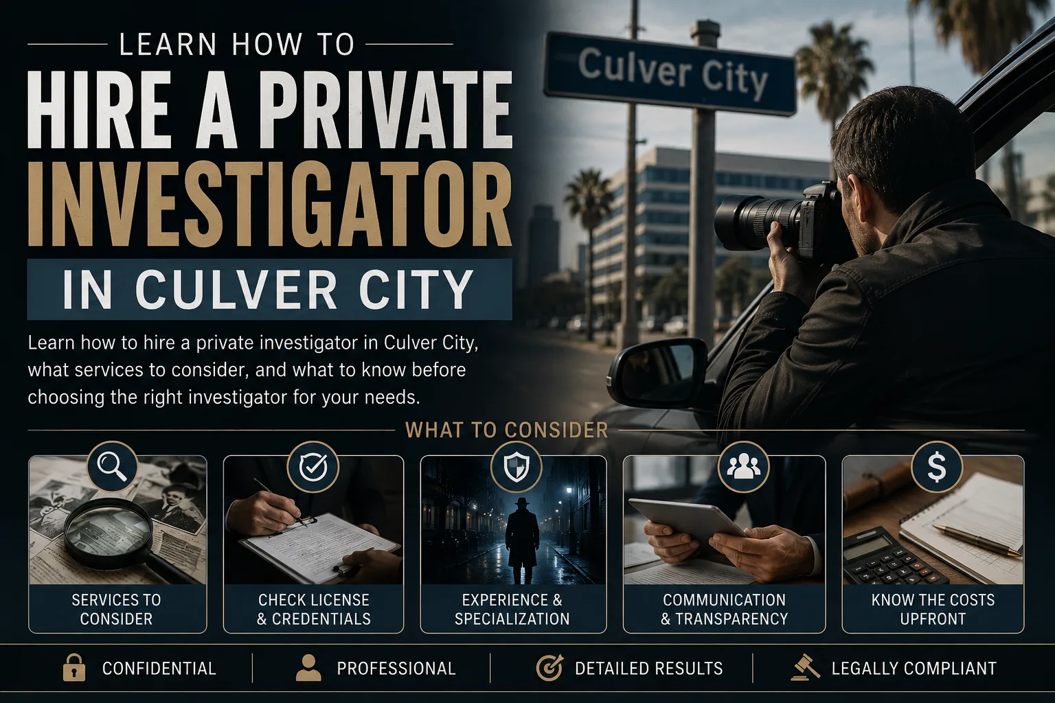 Guide to Hiring a Private Investigator in Culver City