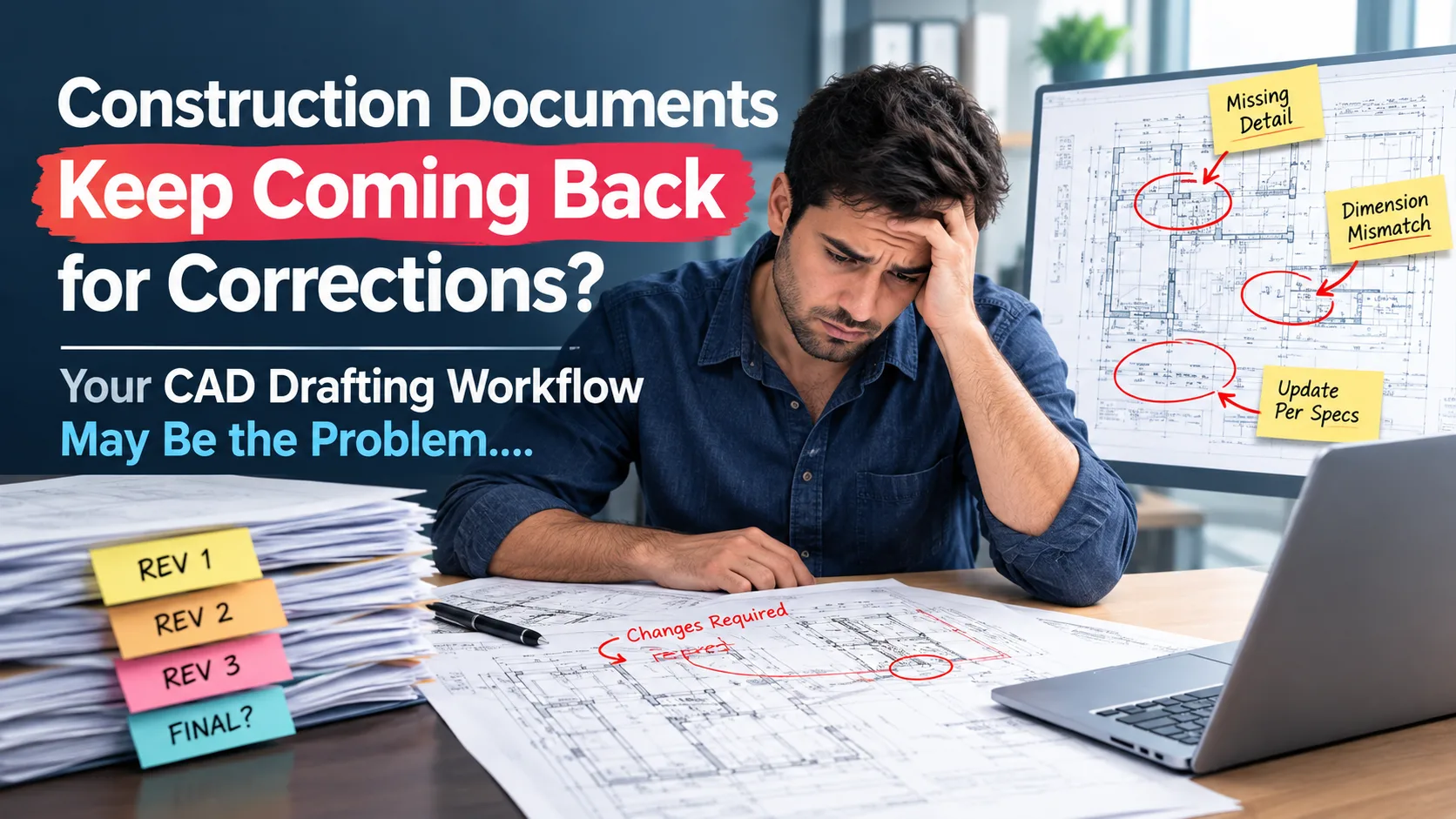 Construction Documents Keep Coming Back for Corrections? Your CAD Drafting Workflow May Be the Problem