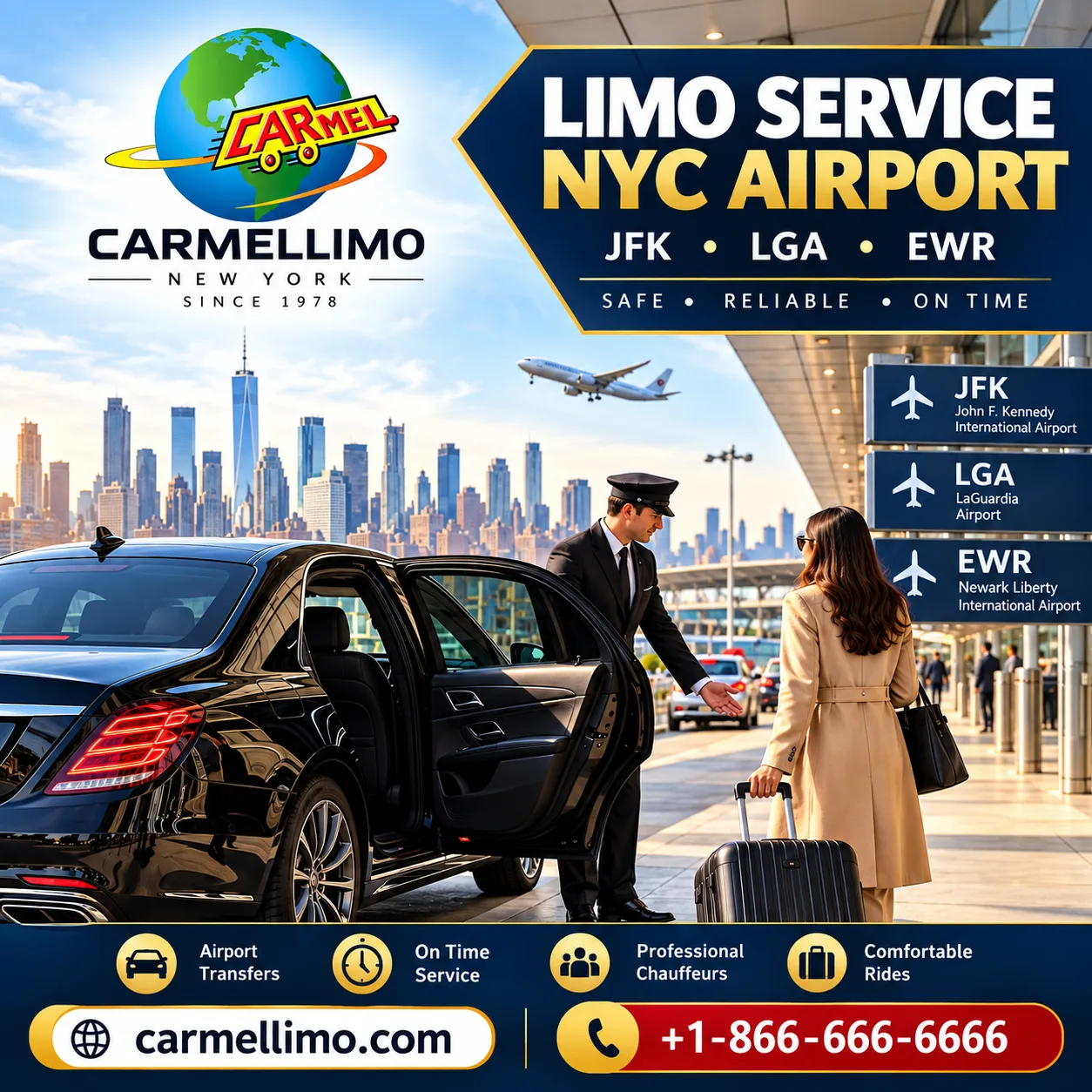 Airport Limo NYC: How Professional Airport Transportation Makes New York Travel Easier - Carmellimo