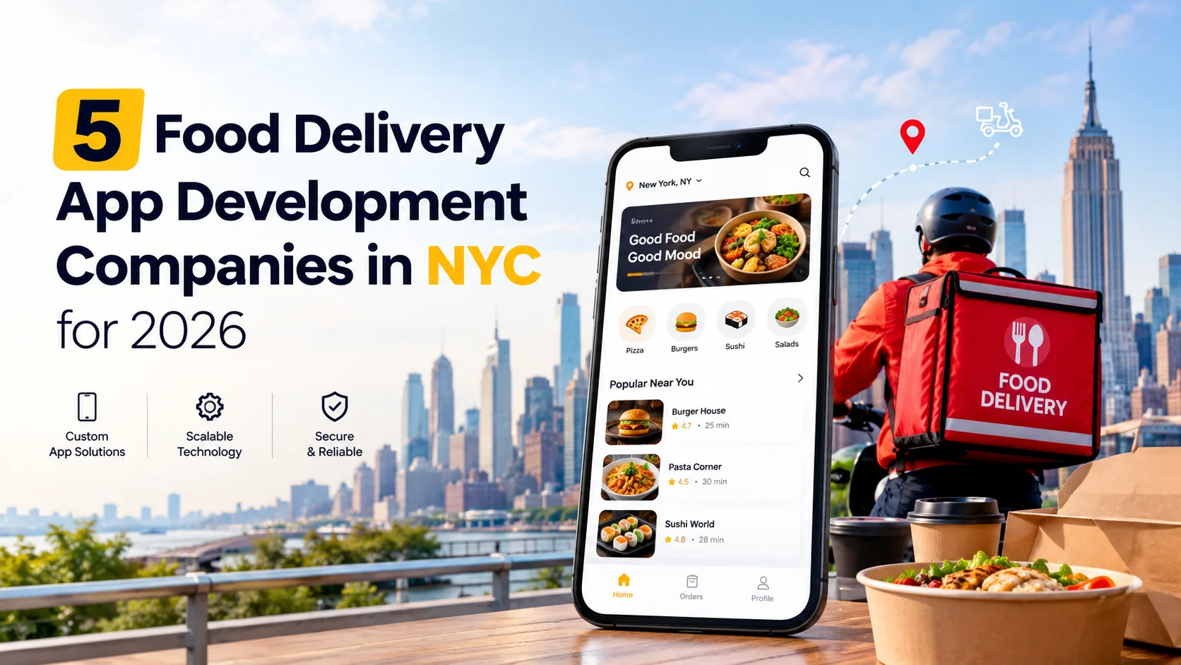 5 Food Delivery App Development Companies in NYC for 2026