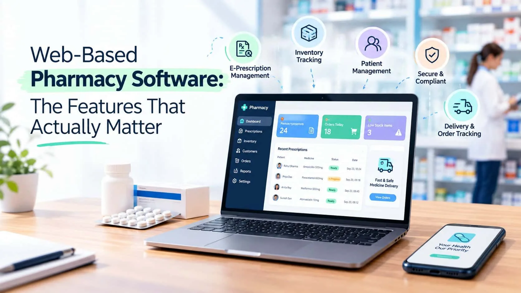 Web-Based Pharmacy Software: The Features That Actually Matter