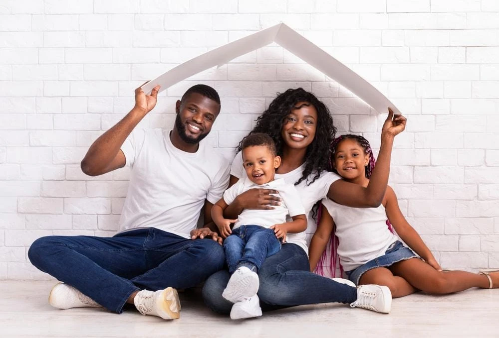 black family portait