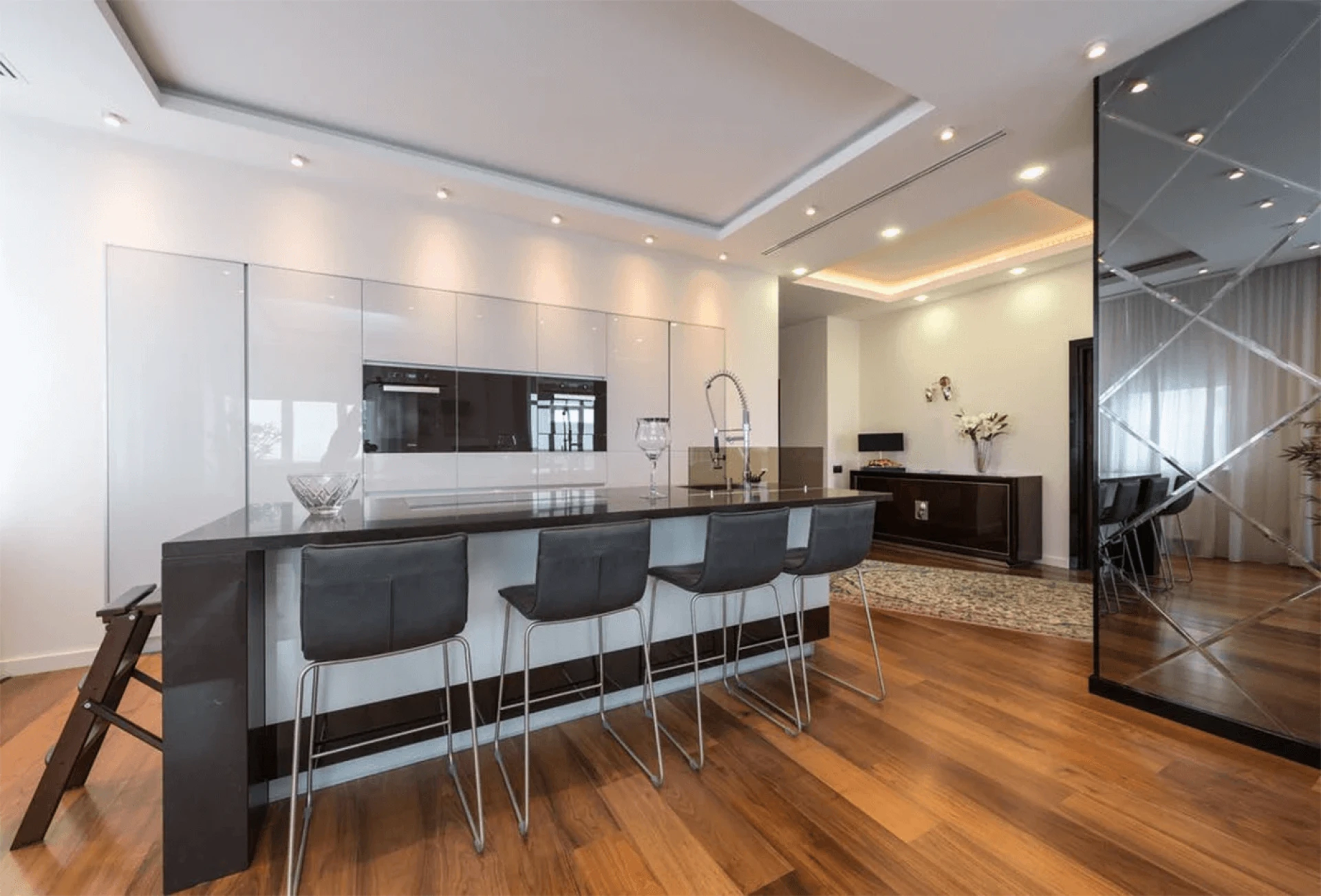 light grey quartz kitchen