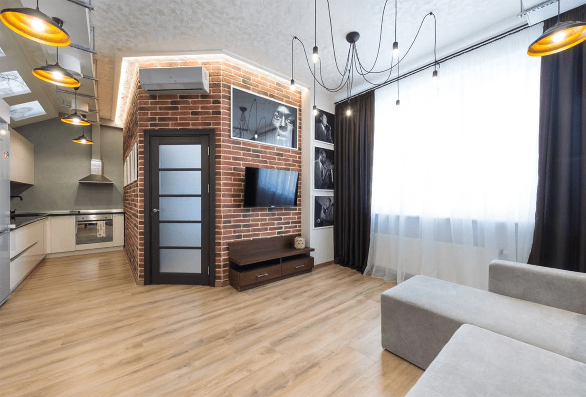 facing each other - open kitchen 