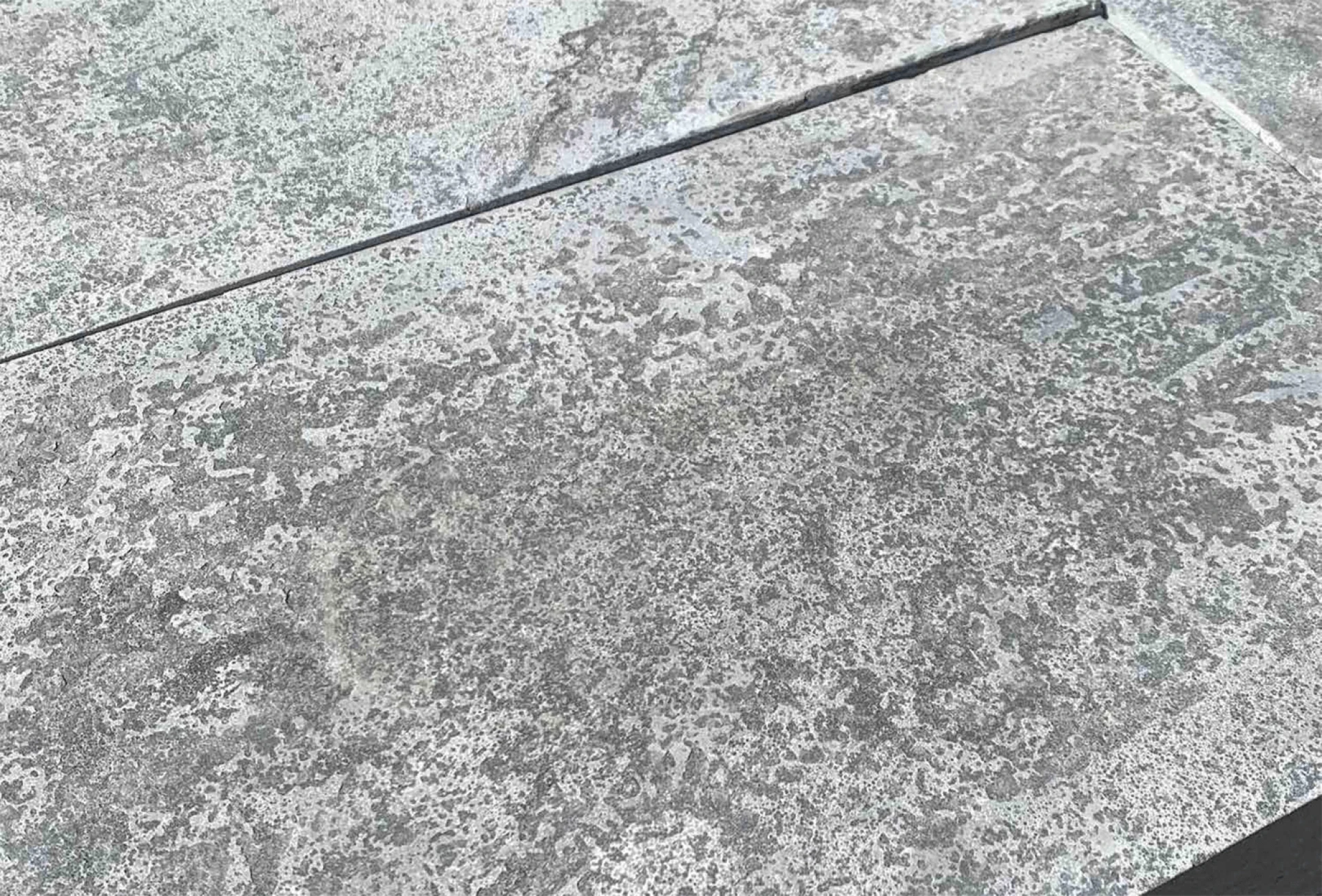 flamed finish of limestone