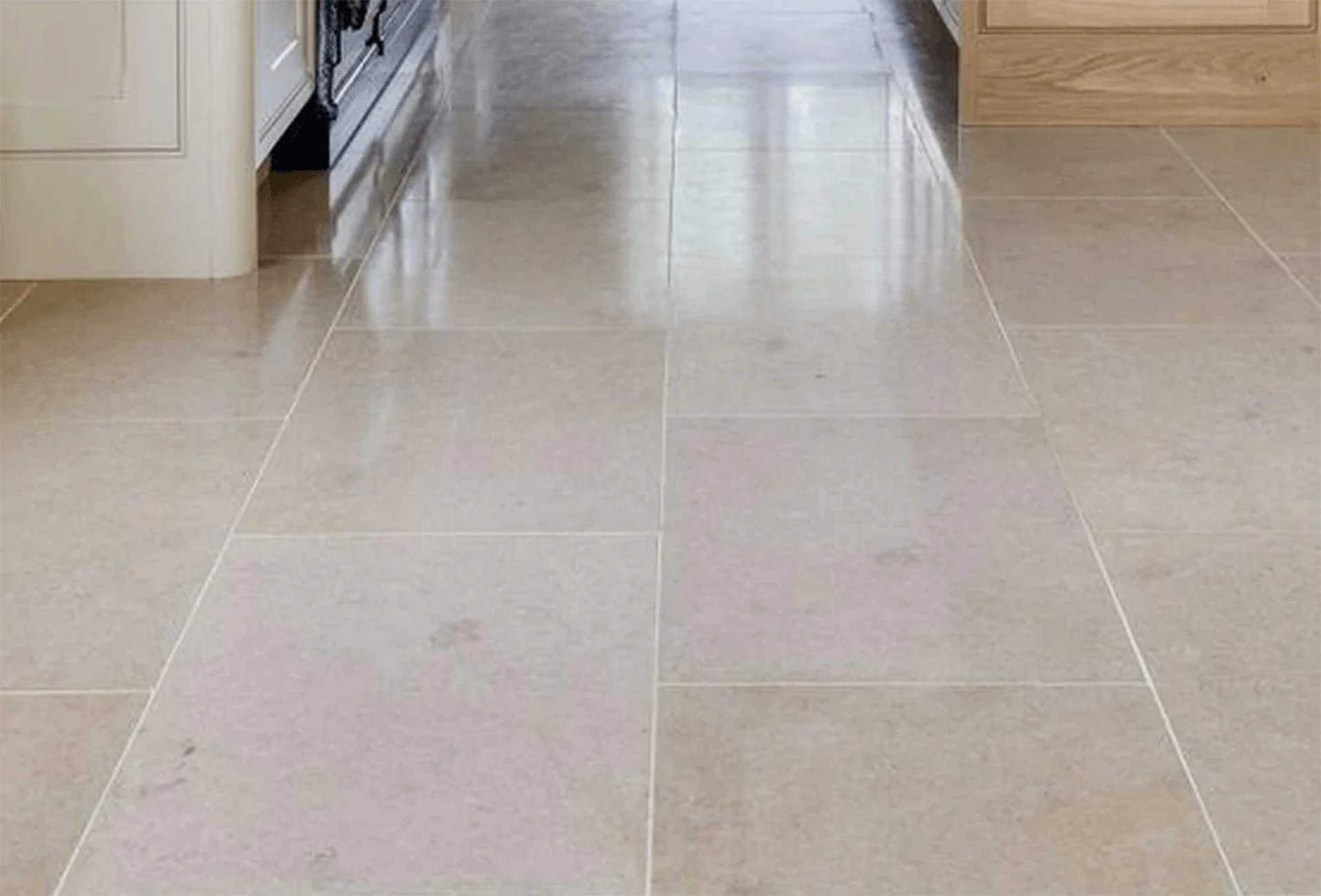 honed finish of limestone