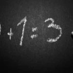 An incorrect Mathematical equation on a blackboard