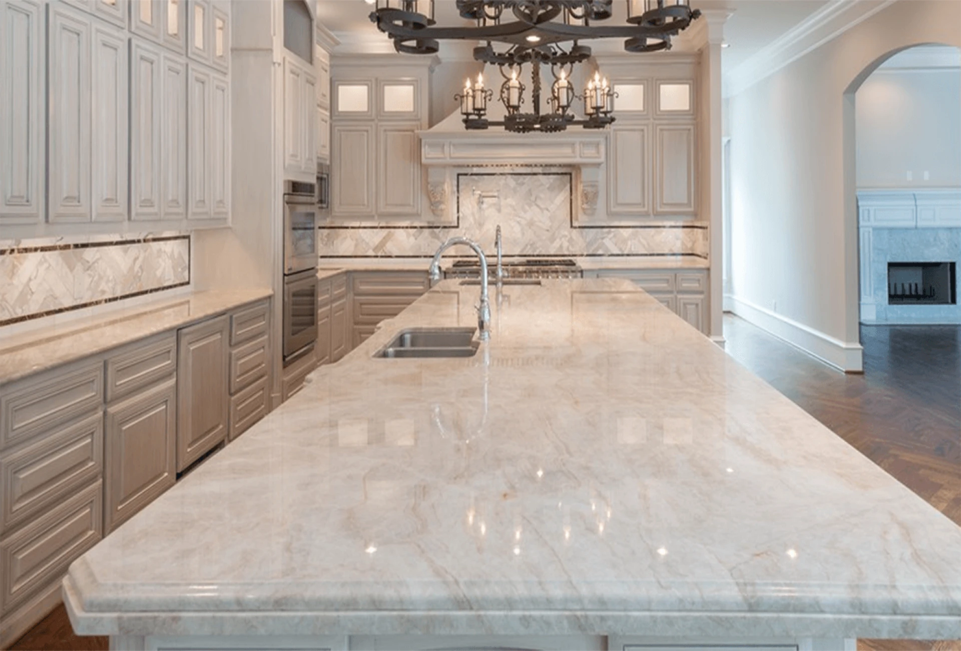 Quartzite counter more affordable than marble