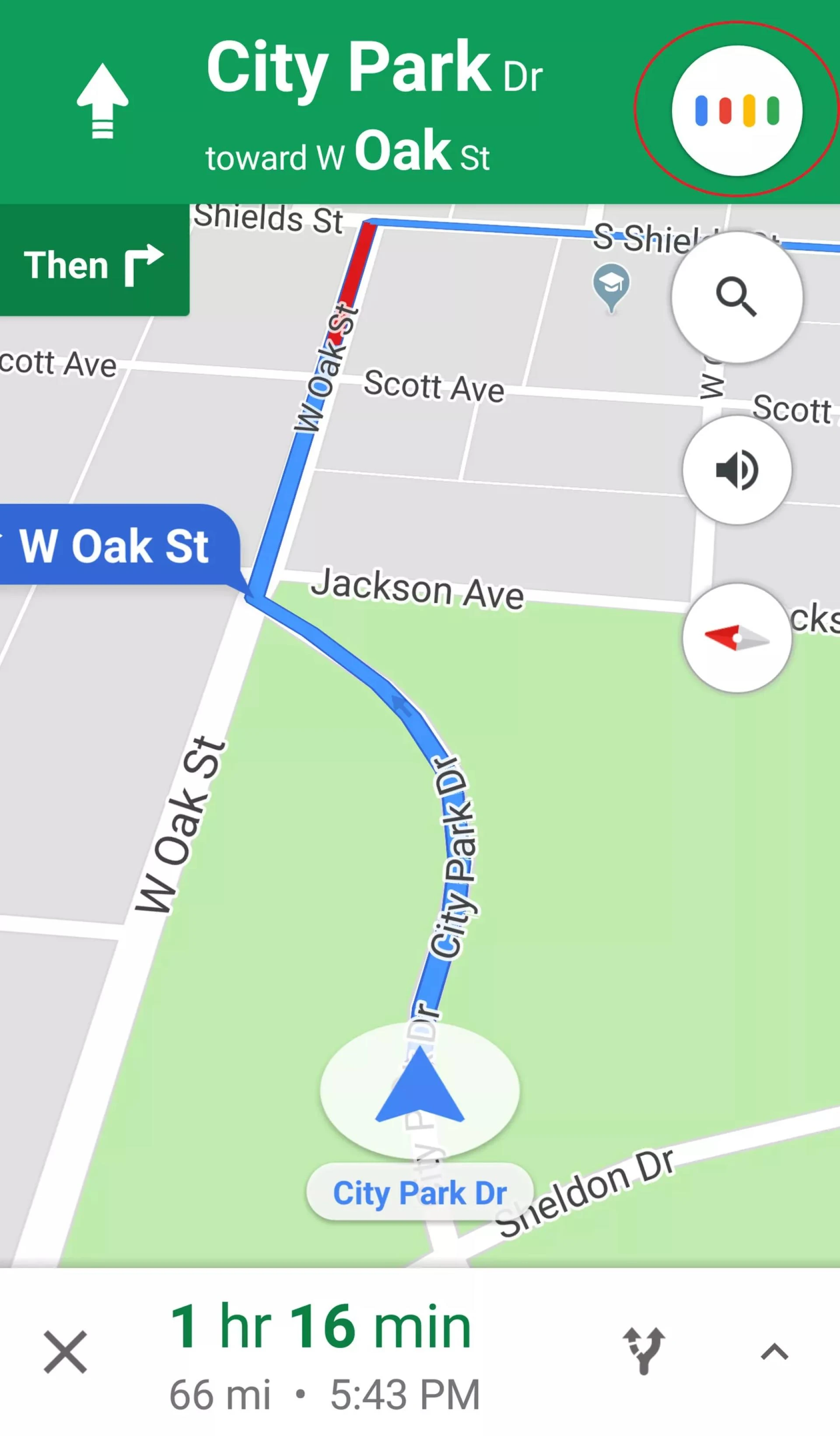 navigation listening in Google Maps