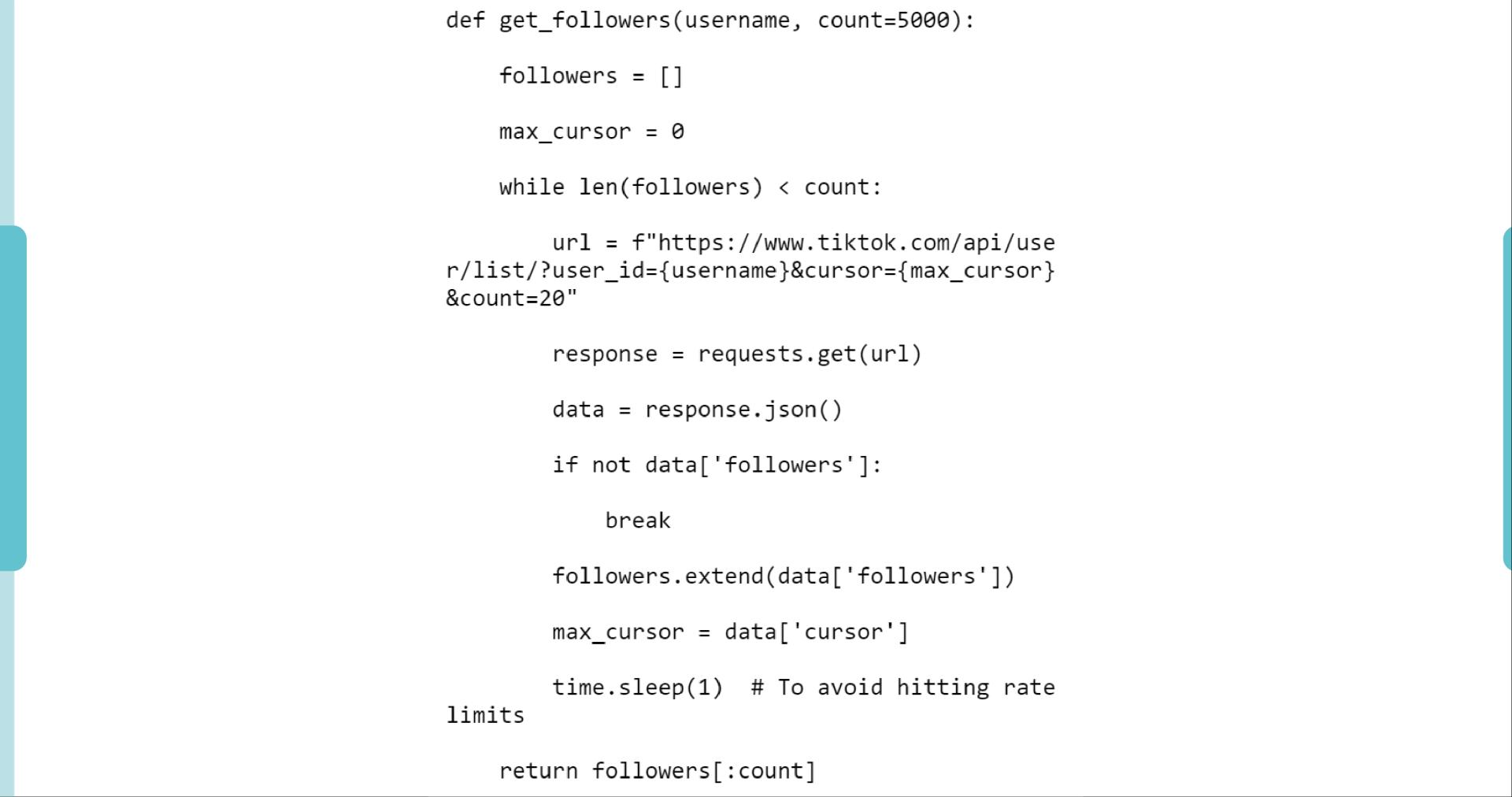 Paginating-Through-Followers