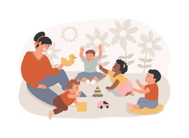 620+ Child Care Centre Stock Illustrations, Royalty-Free Vector Graphics &  Clip Art - iStock | Childcare, Kindergarten, Nursery