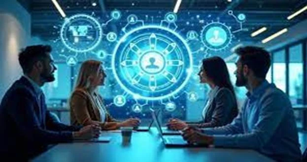 A group of people sitting at a table with a glowing circle

AI-generated content may be incorrect.