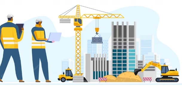 A person in a helmet and hardhat standing next to a crane

AI-generated content may be incorrect.