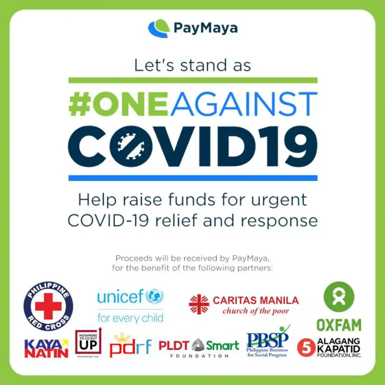 #OneAgainstCOVID19: Donate to Philippine Red Cross, UNICEF, Caritas Manila, Oxfam Pilipinas, and others through PayMaya